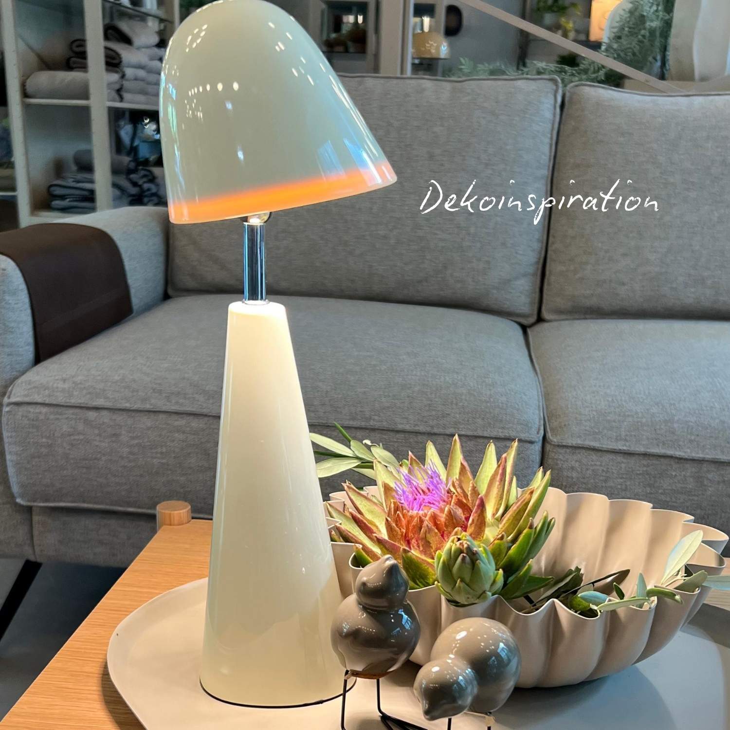 Tischlampe Estella - Vanille