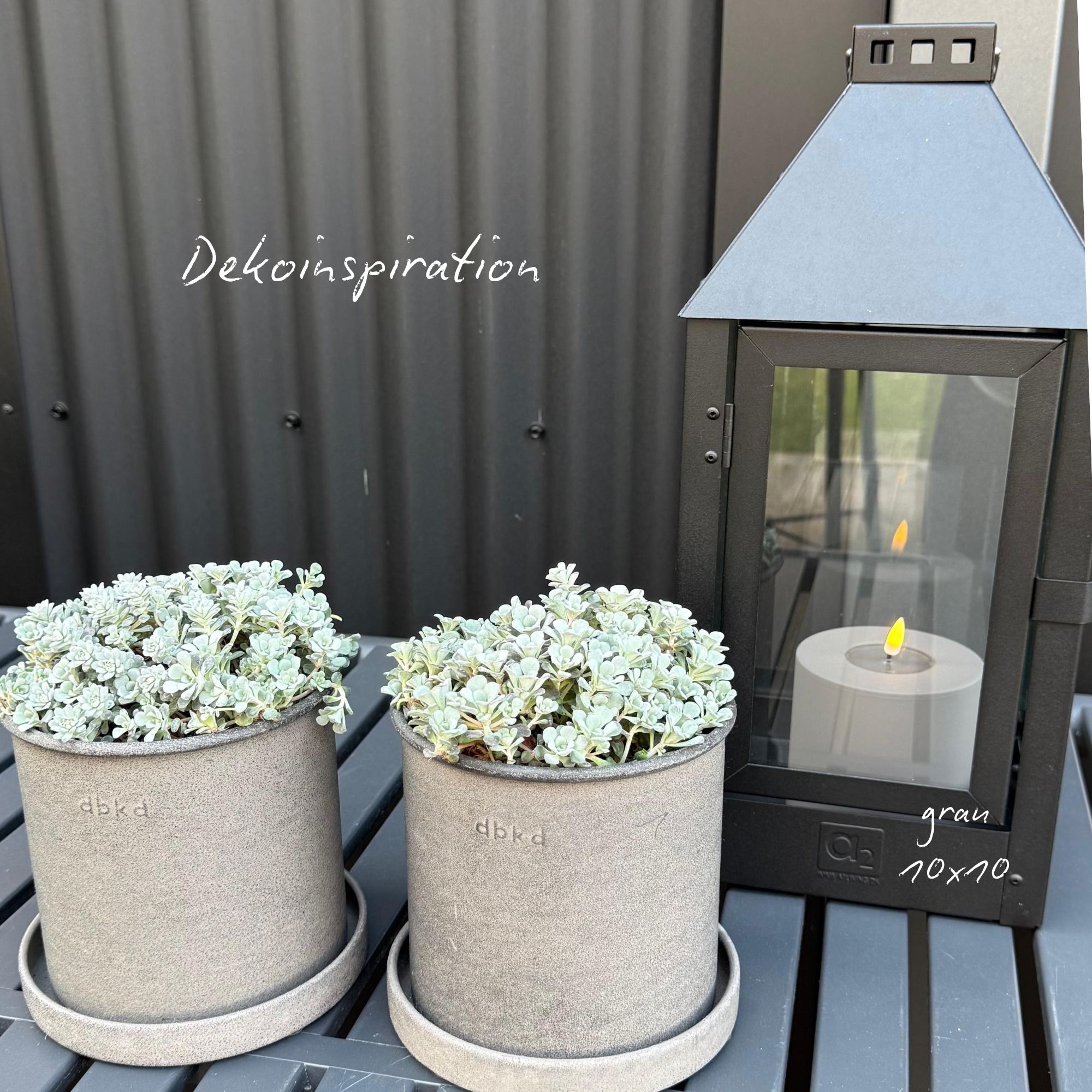 LED Stumpenkerze 7,5x15 - Grau
