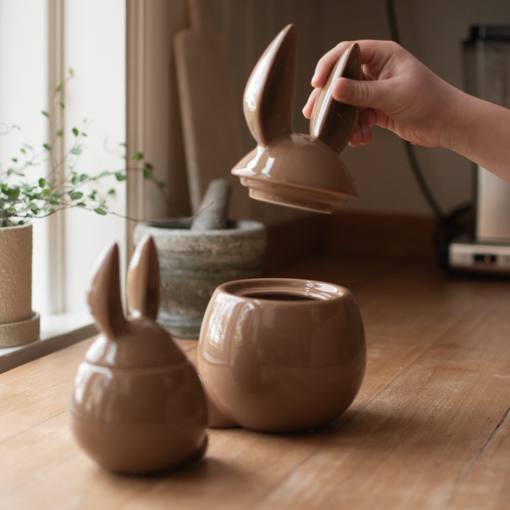 Dose Eating Rabbit klein - Karamell