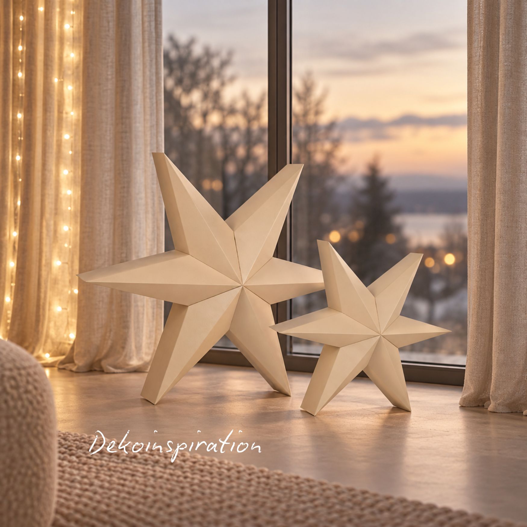 Papierstern Lumi Beige – Ø40 cm
