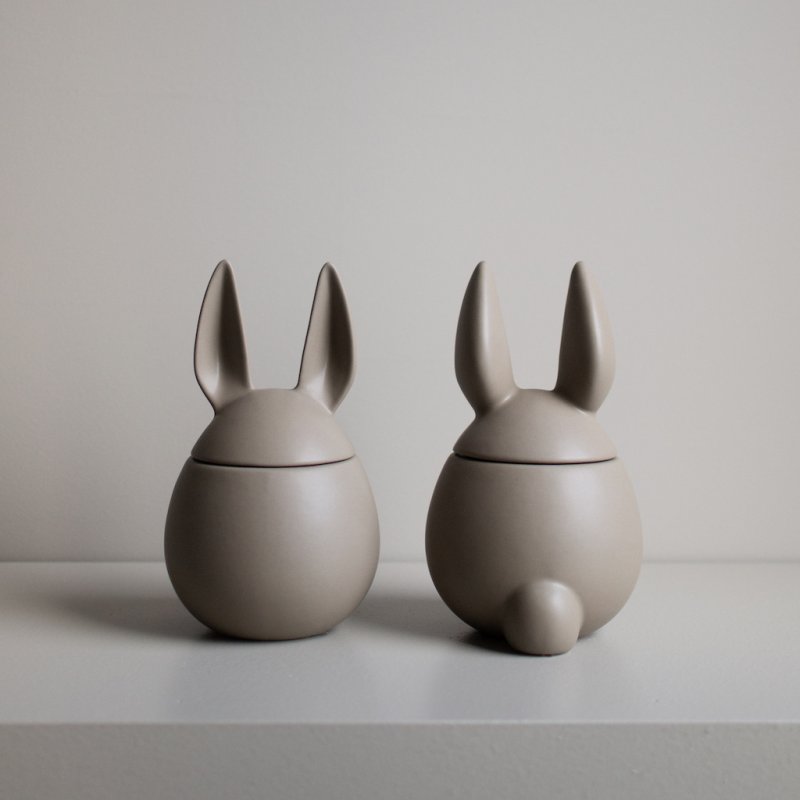 Dose Eating Rabbit groß - Taupe