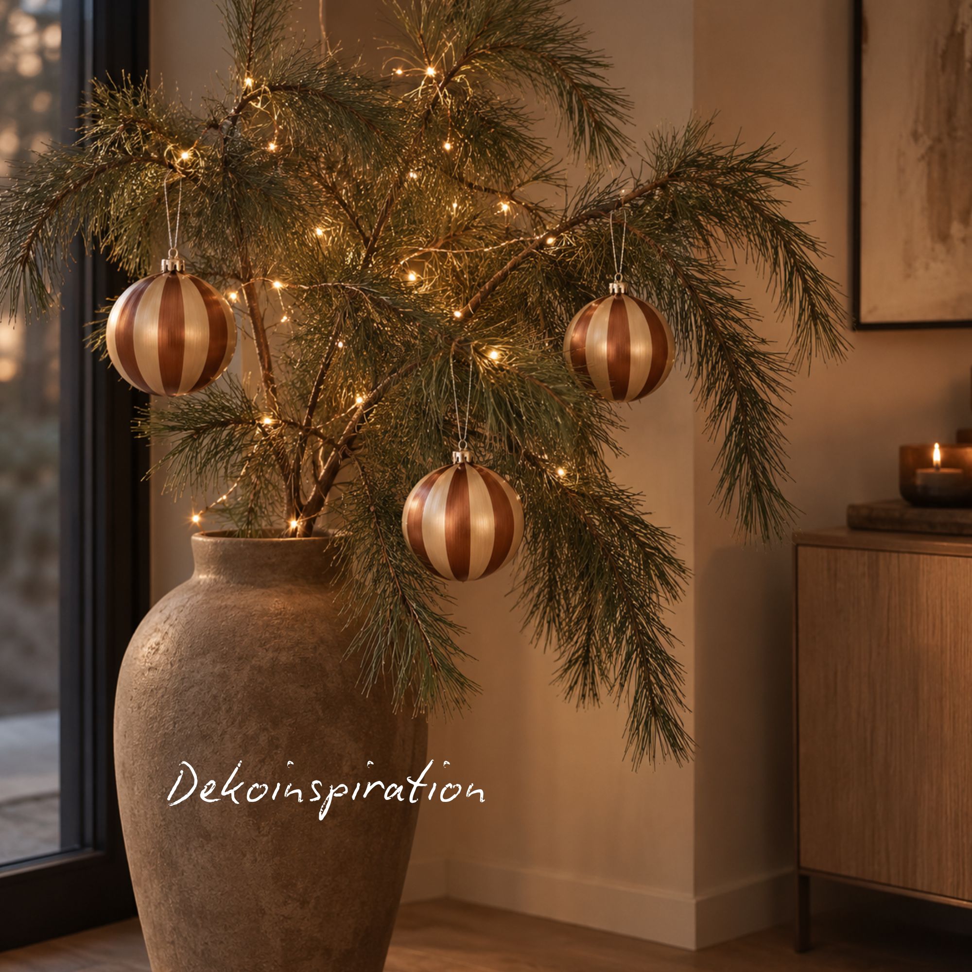 Weihnachtskugel Smilla - Braun & Beige