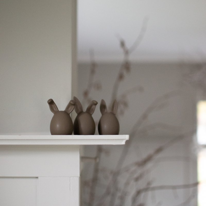 Osterhasen Triplets - Taupe
