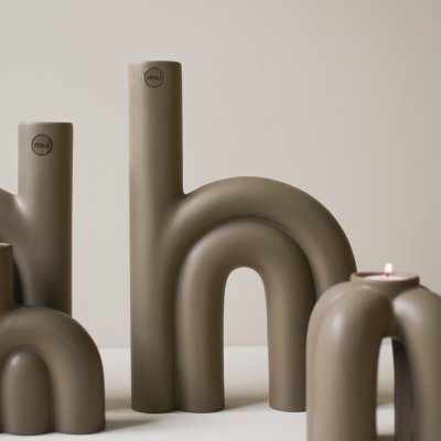 Vase Rope groß - Taupe