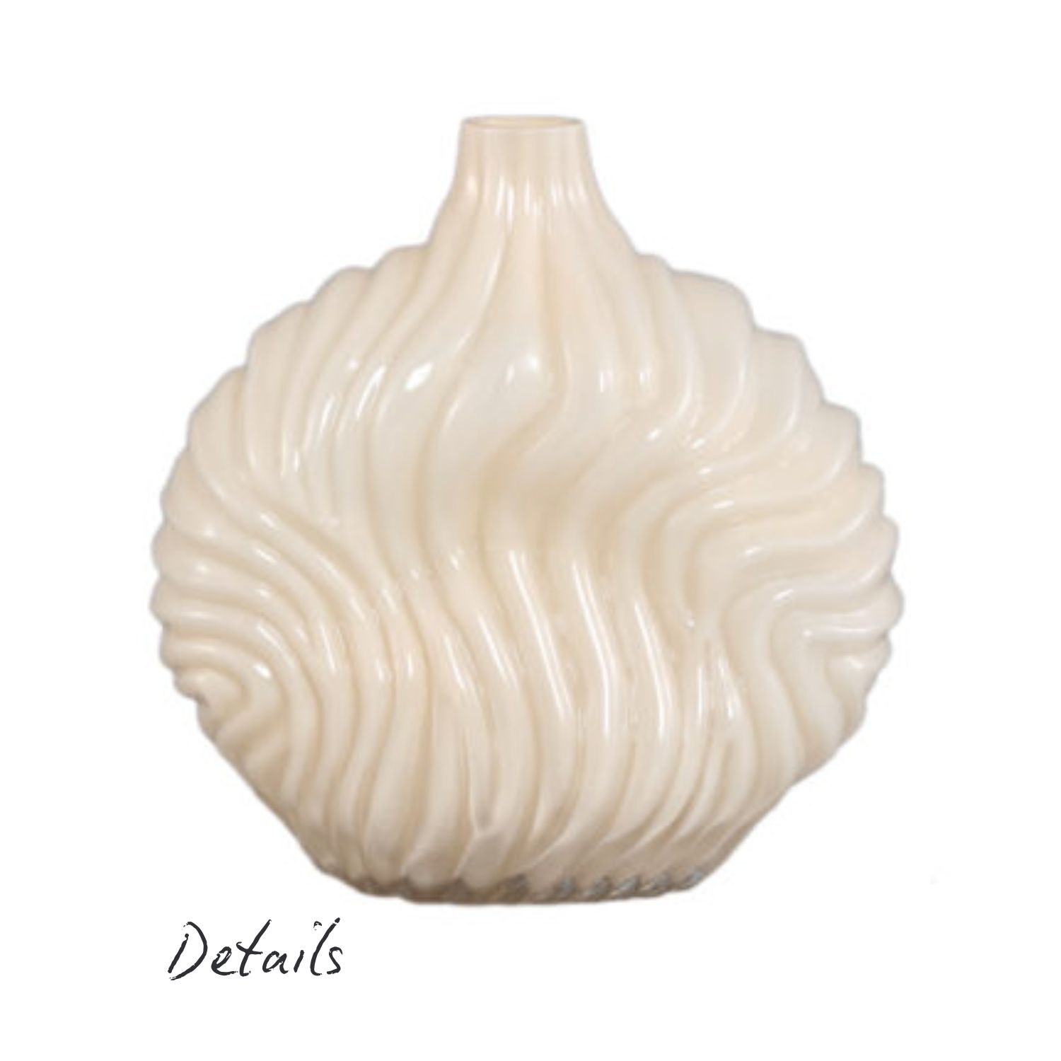 Glasvase Kelline klein - Creme