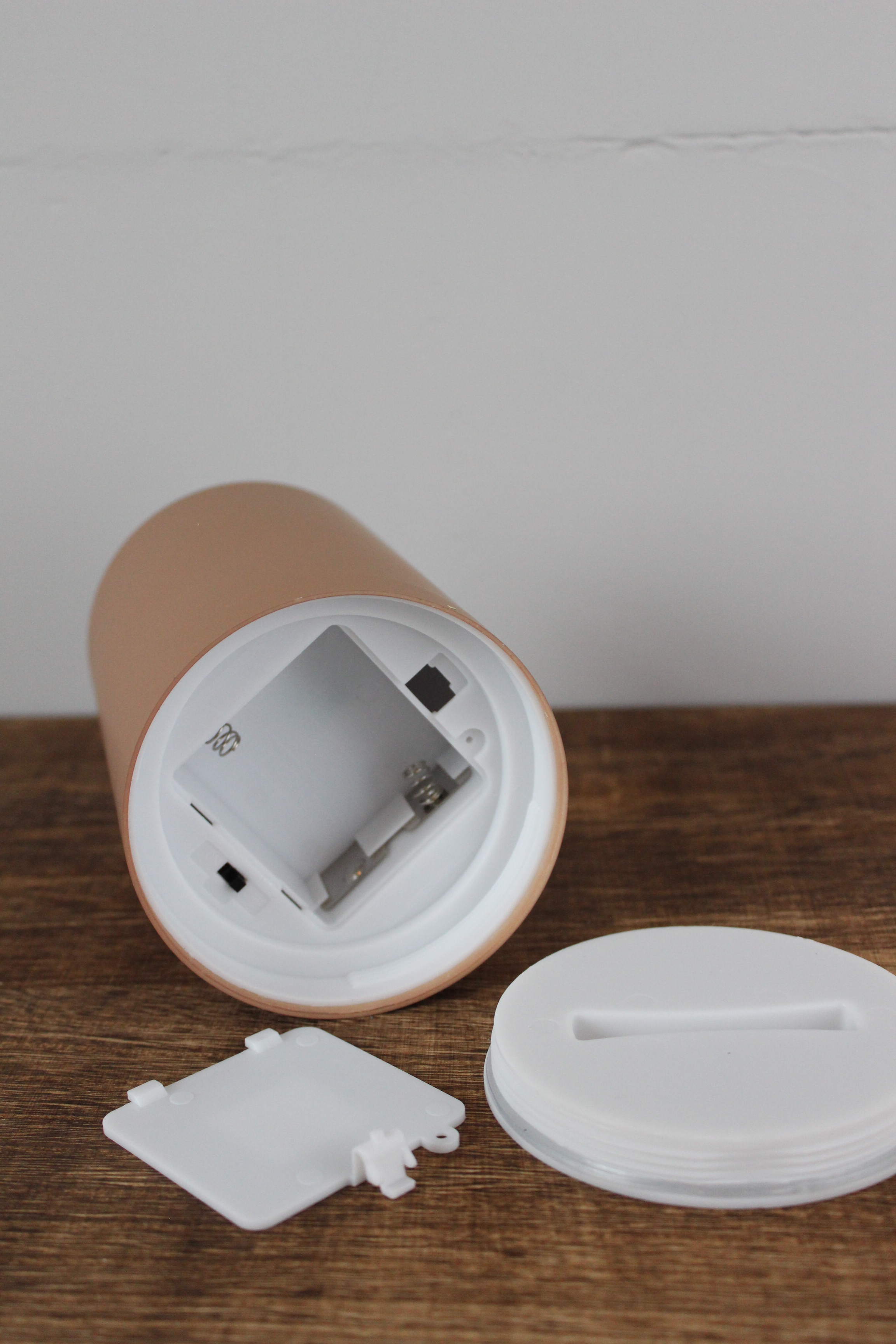 LED Stumpenkerze 10x15 - Grau