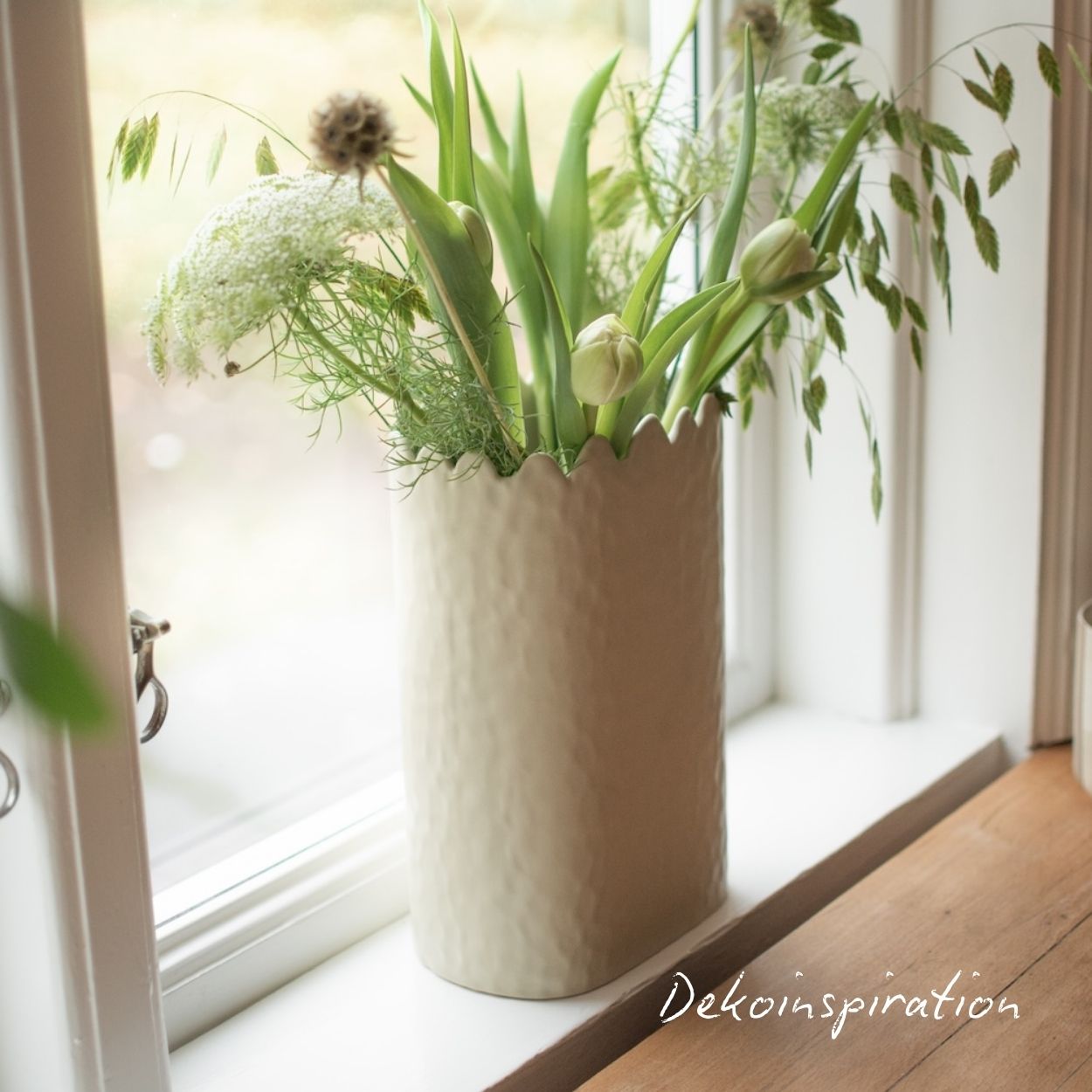 Vase Flowery - Creme