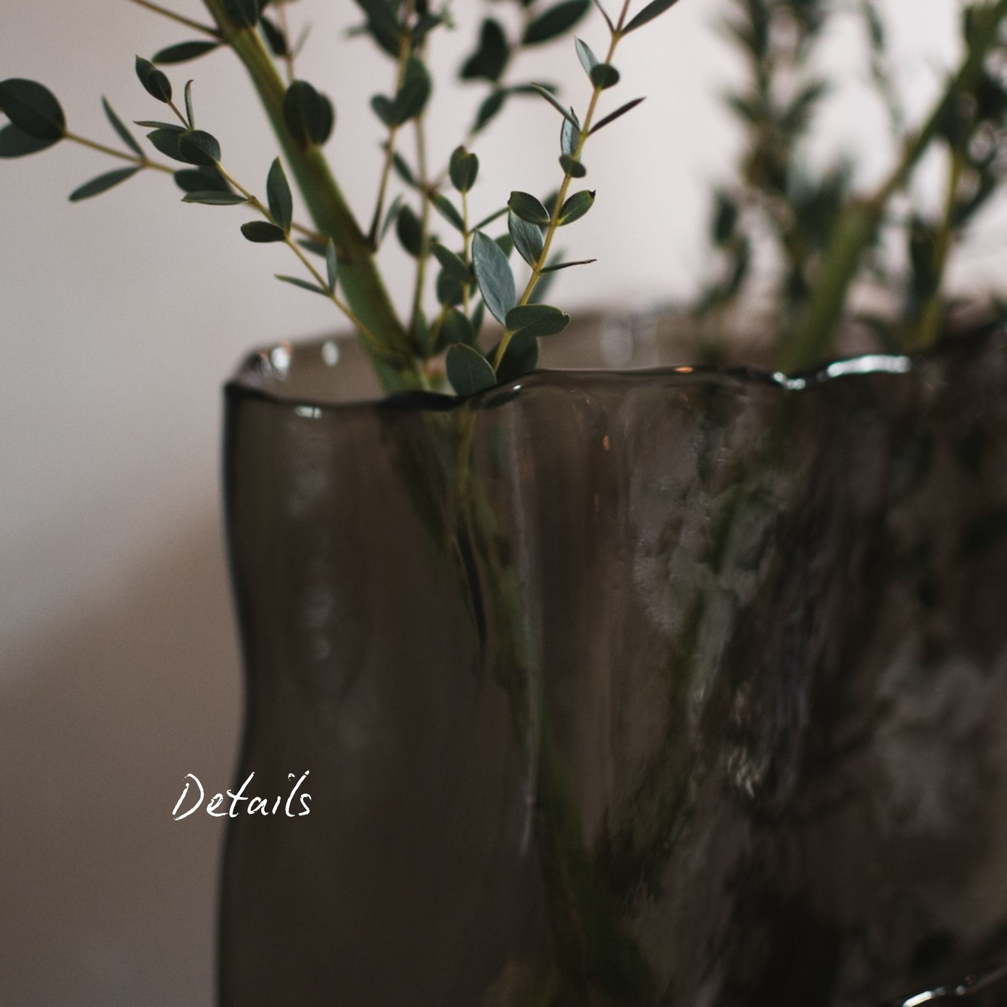Vase Meadow groß - braunes Glas