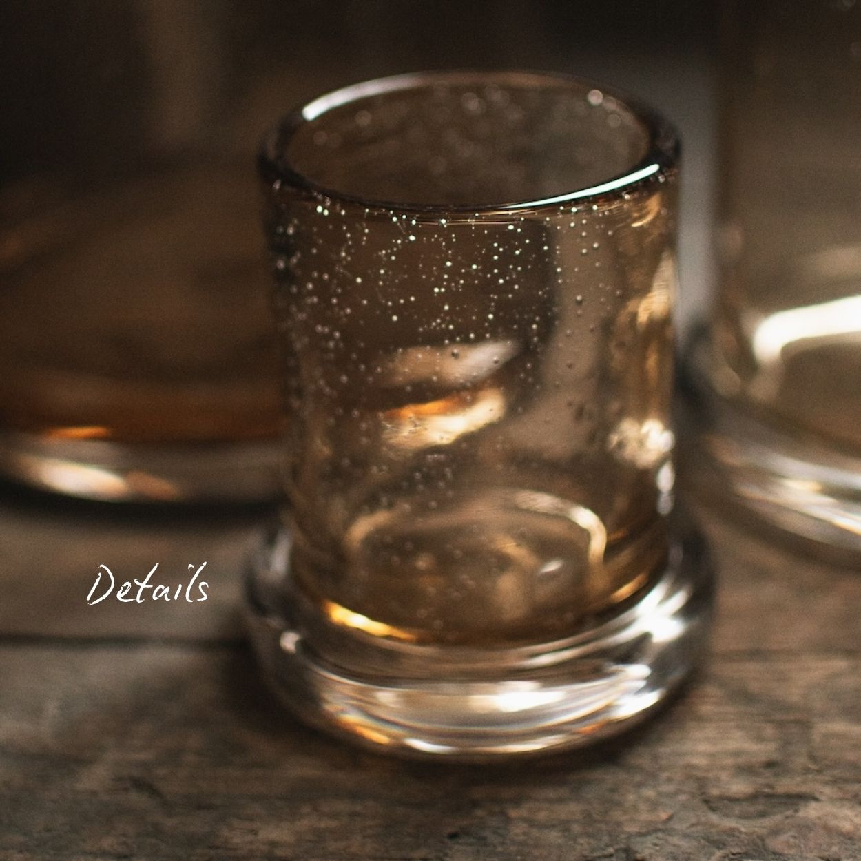 Windlicht Bubble klein - karamell Glas