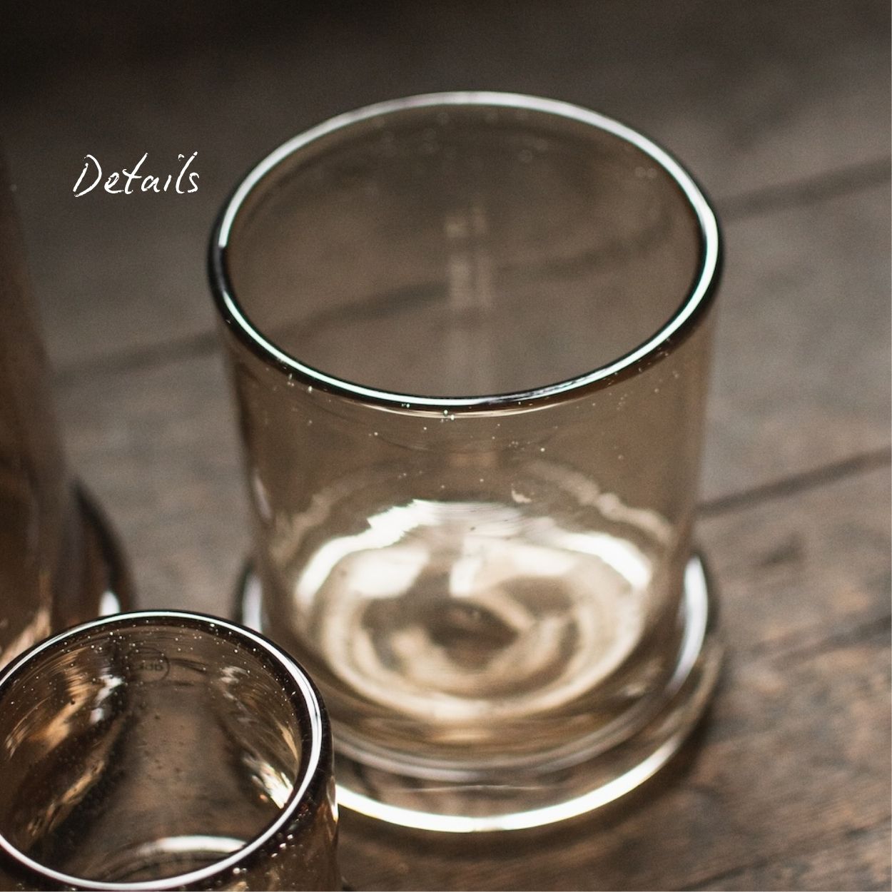 Windlicht Bubble mittel - karamell Glas