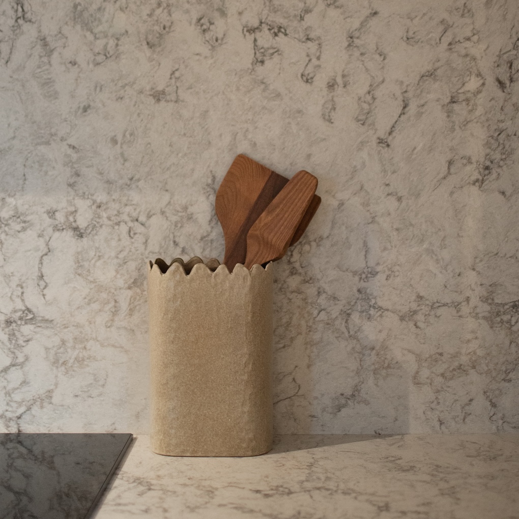 Vase Flowery - Beige