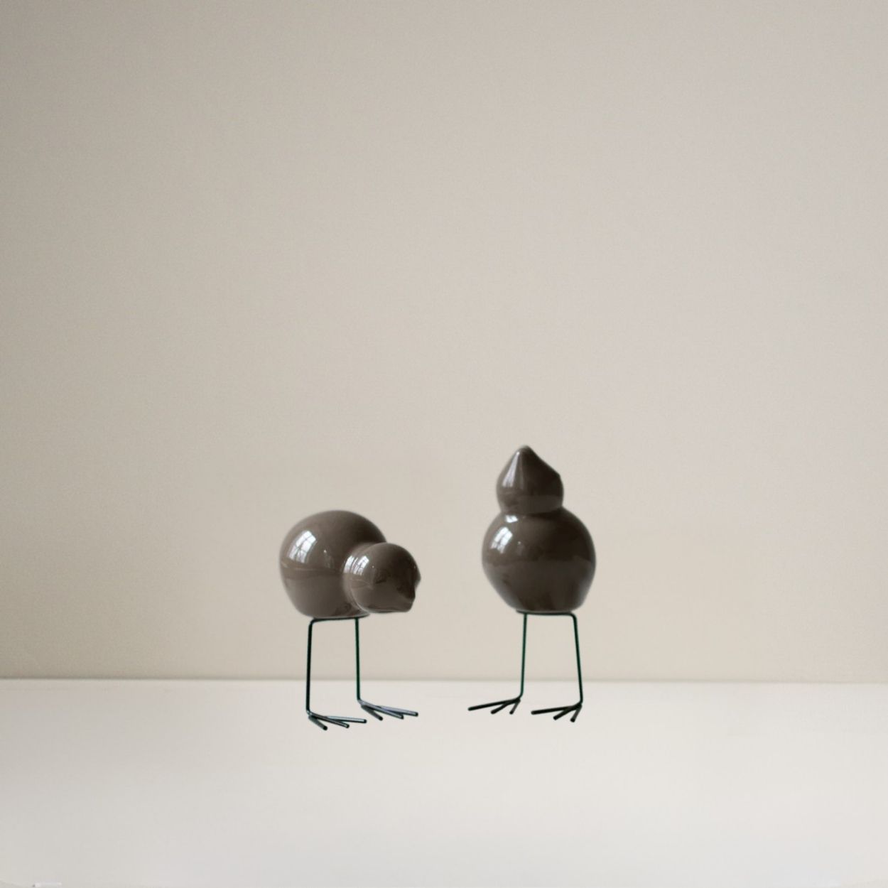 2er Set Swedish Bird - Taupe