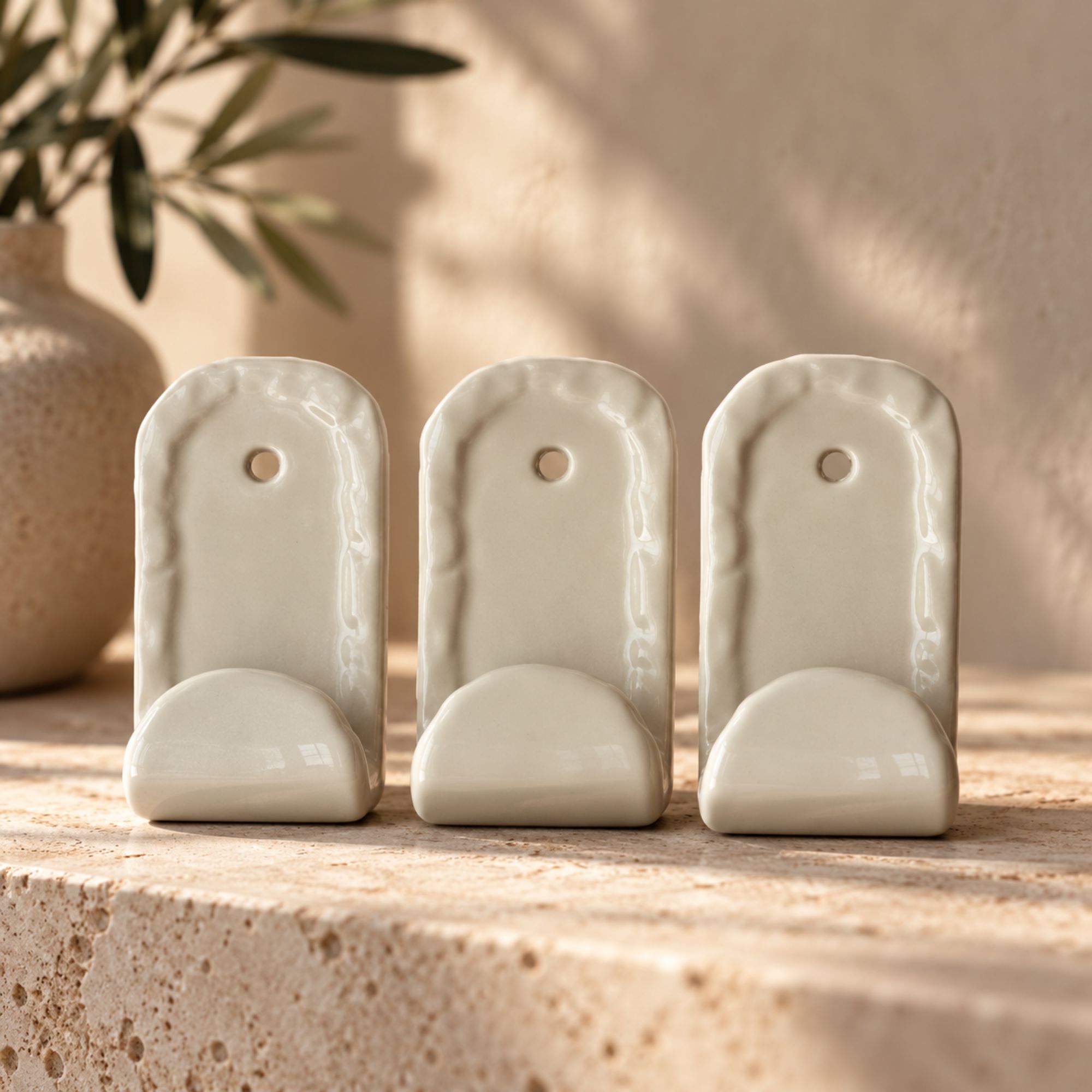 Wandhaken Hook 3er-Set - Shiny Creme