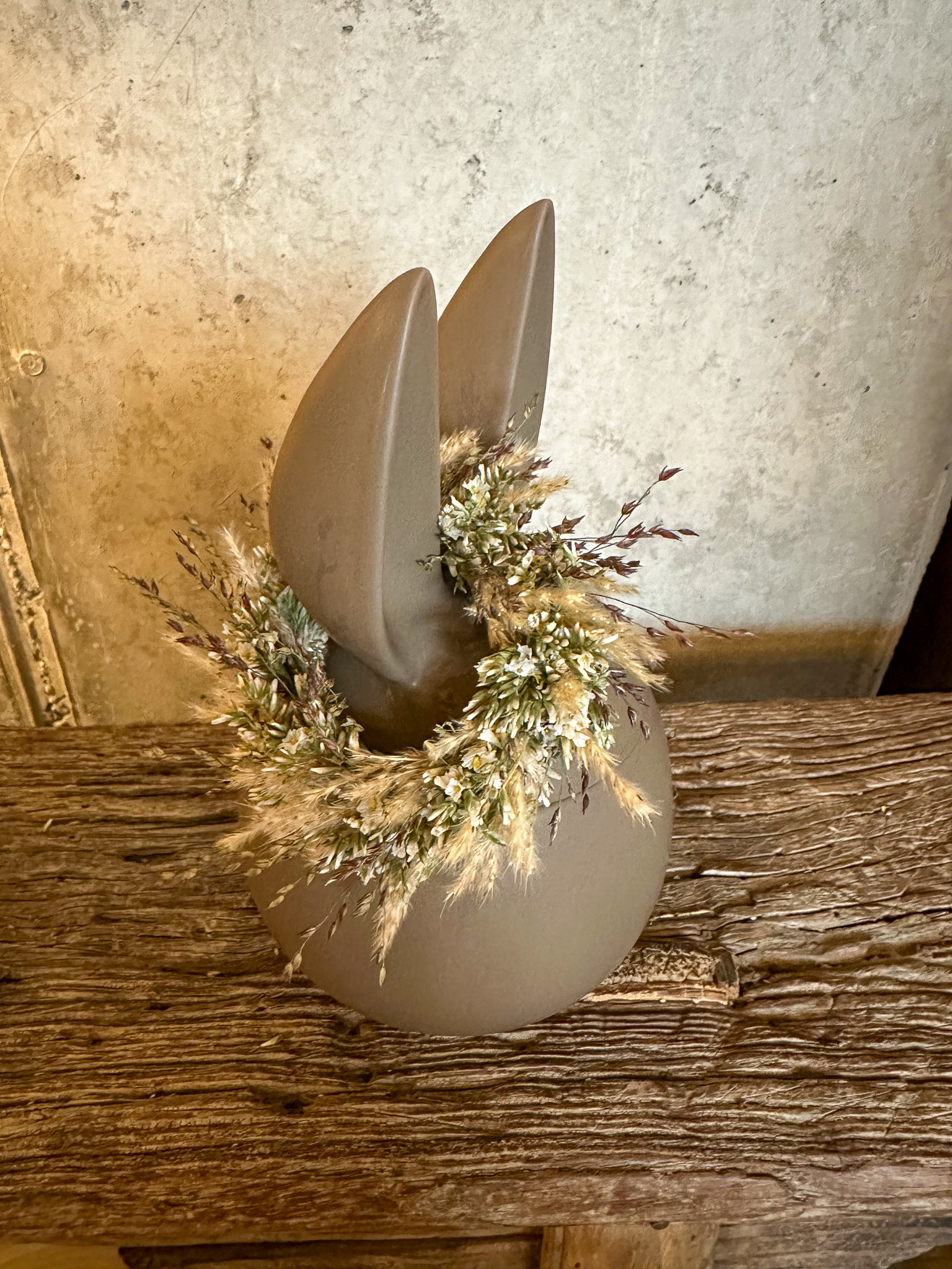 Kränzchen für Dose Eating Rabbit groß - natur