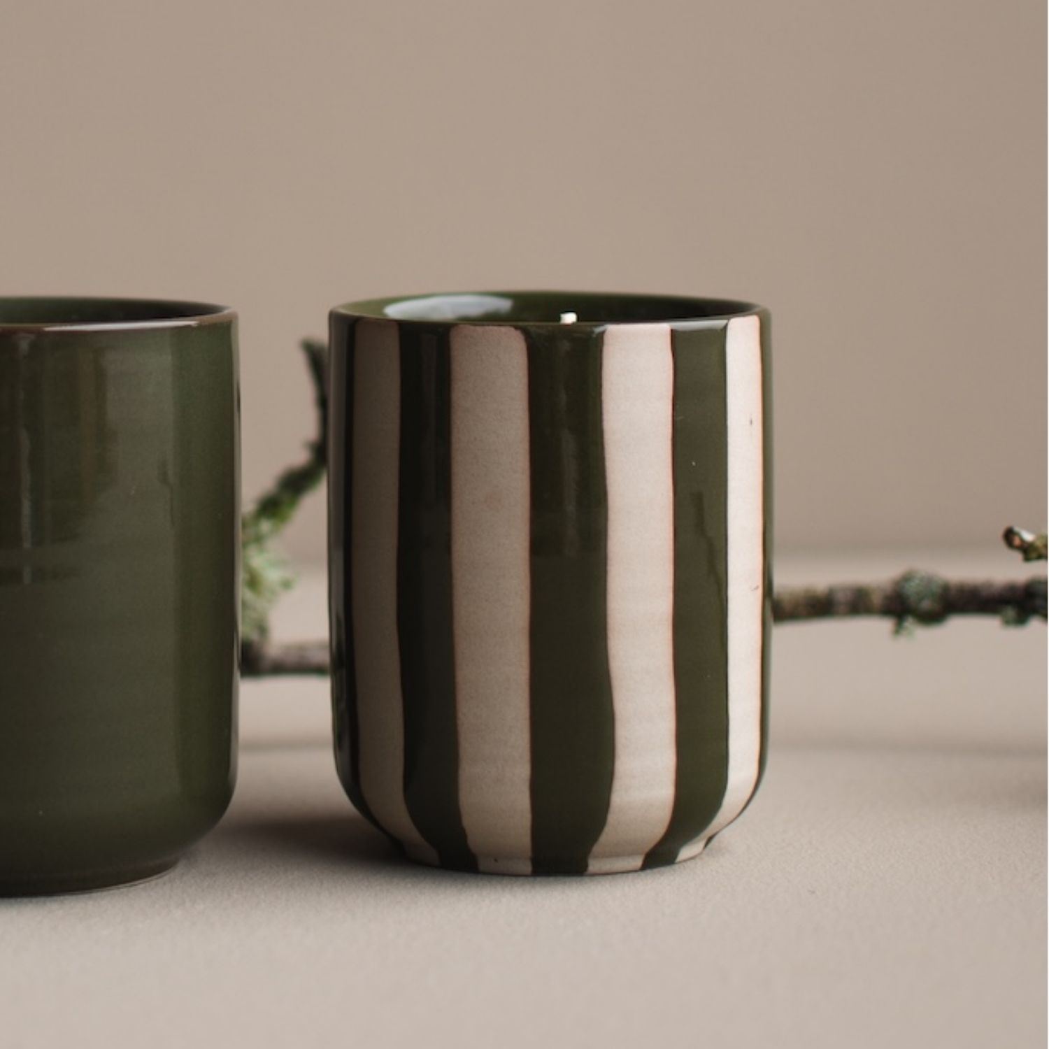 Duftkerze Burn - Stripe Green