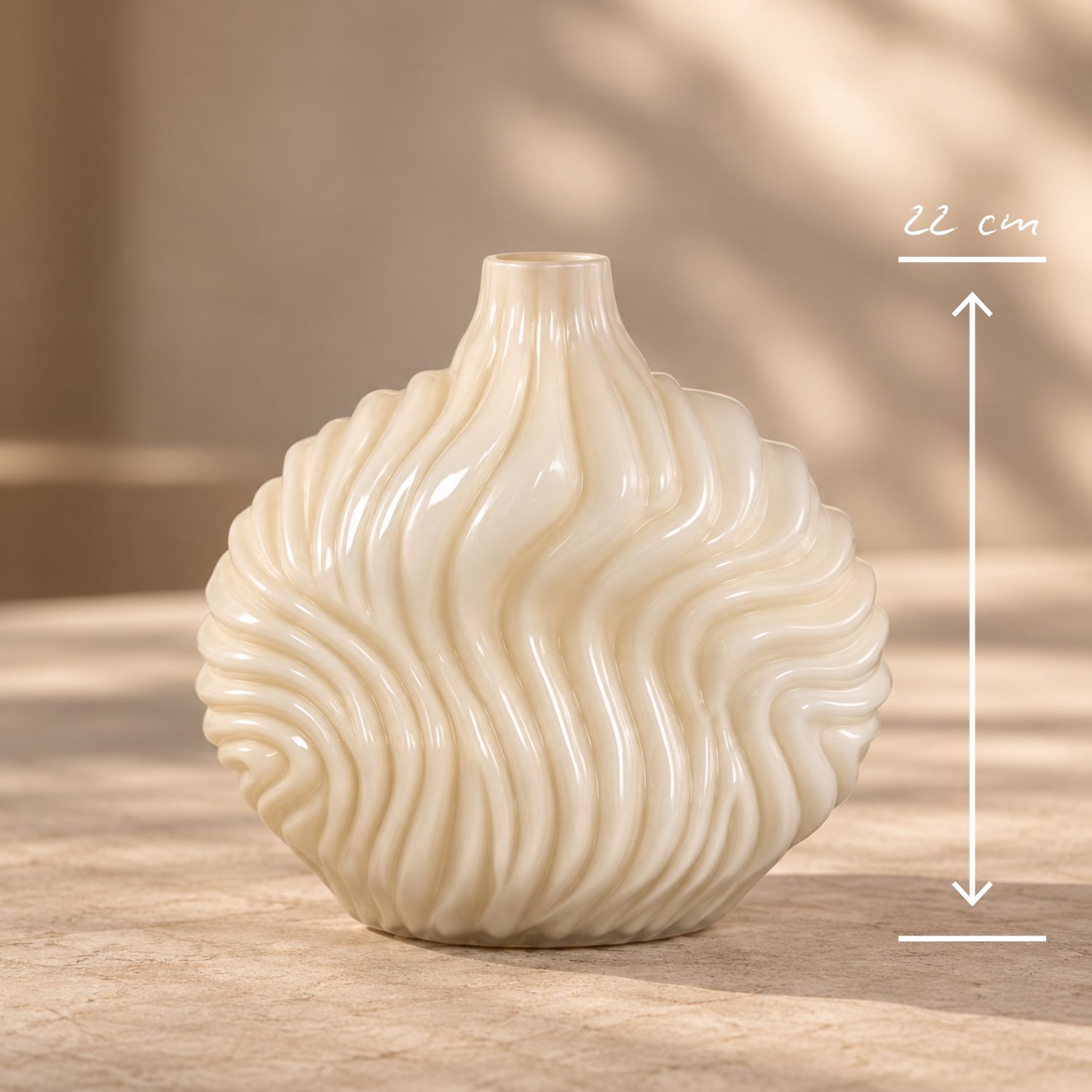 Glasvase Kelline klein - Creme