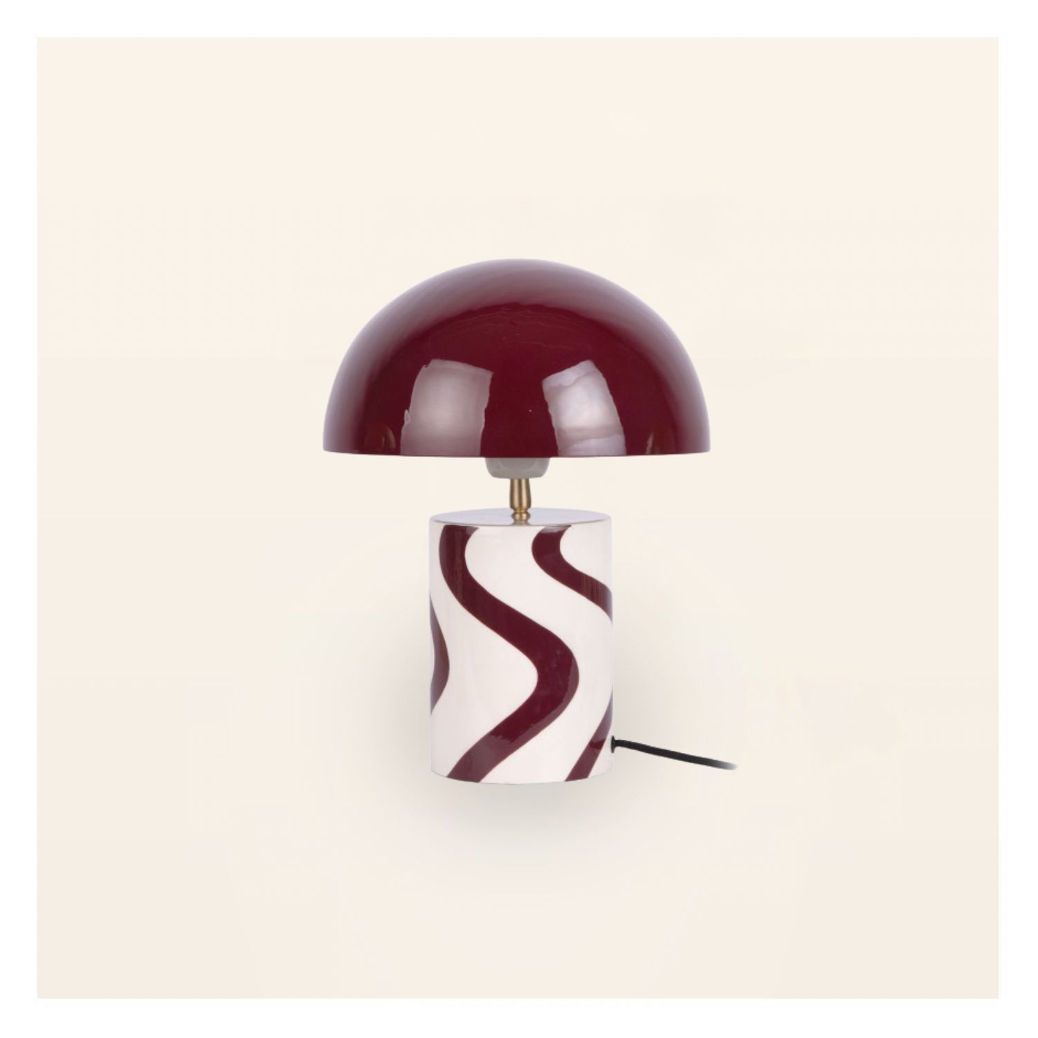 Tischleuchte Svea - Burgundy & Creme