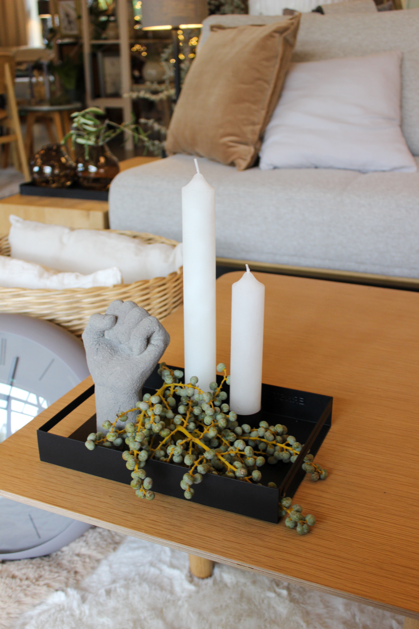 Kerze Berta klein - Ivory