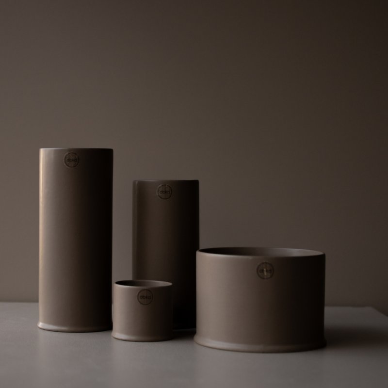 Vase Astillbe groß - taupe