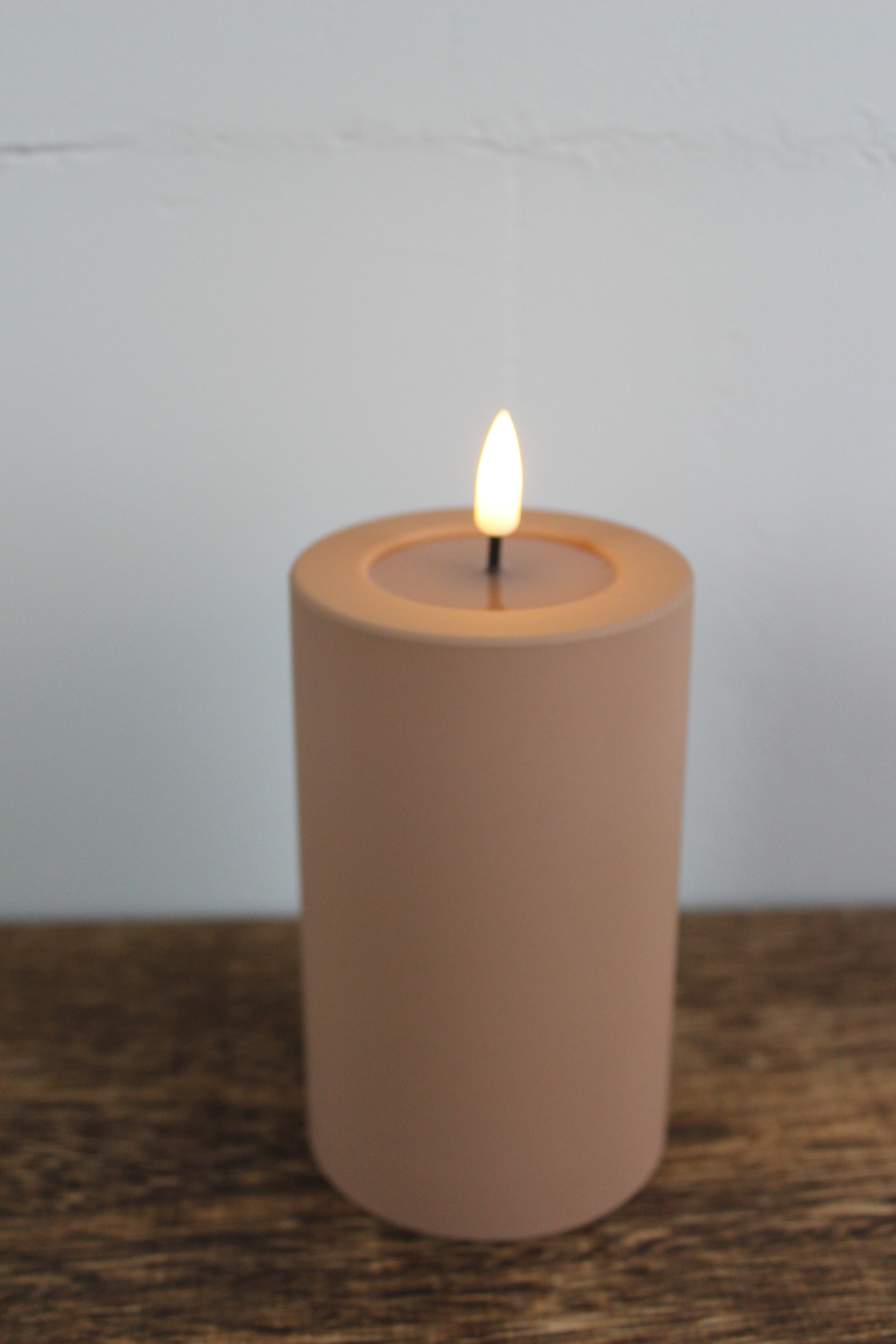 LED Stumpenkerze 10x15 - Karamell
