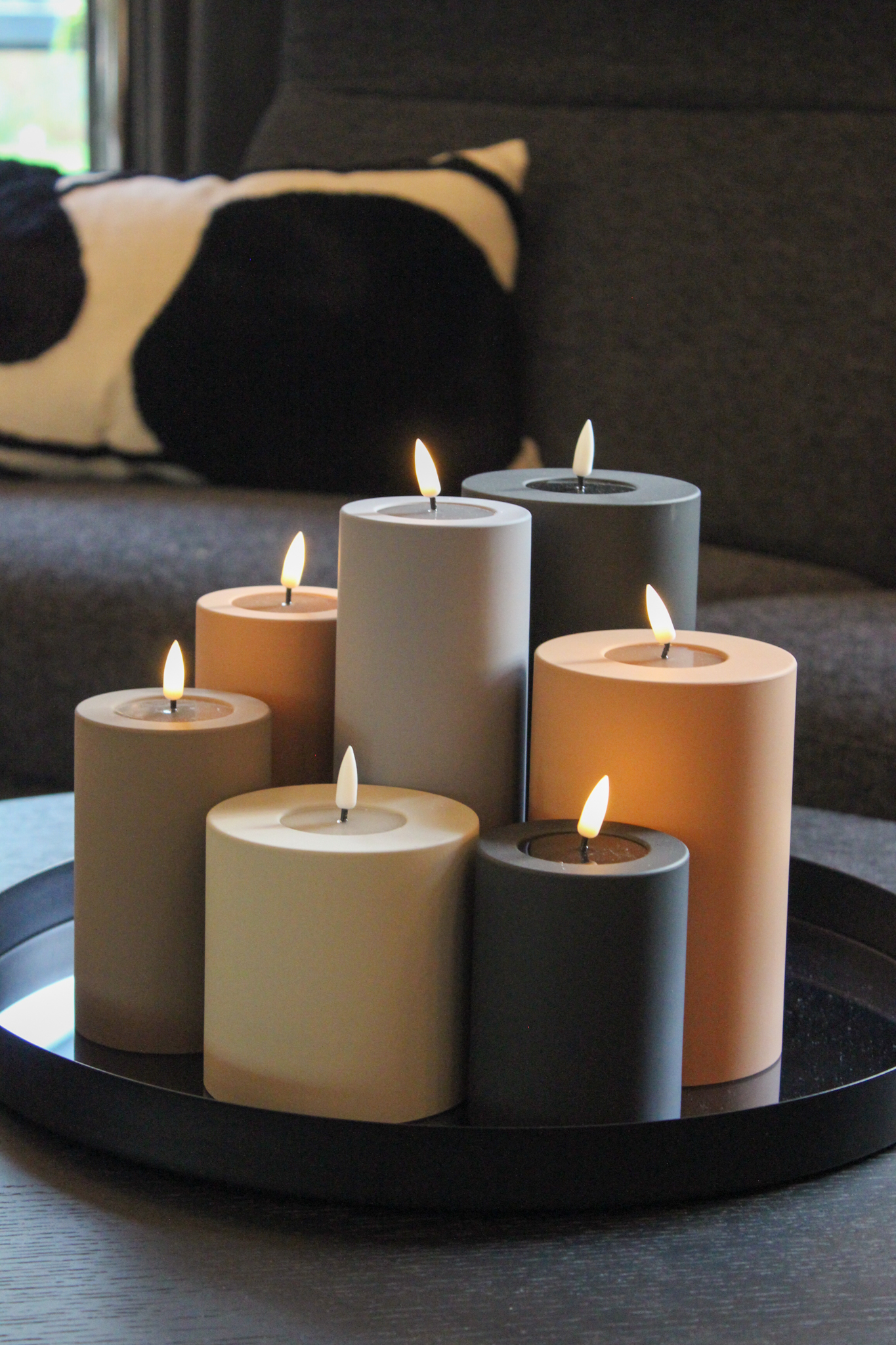 LED Stumpenkerze 10x20 - Karamell