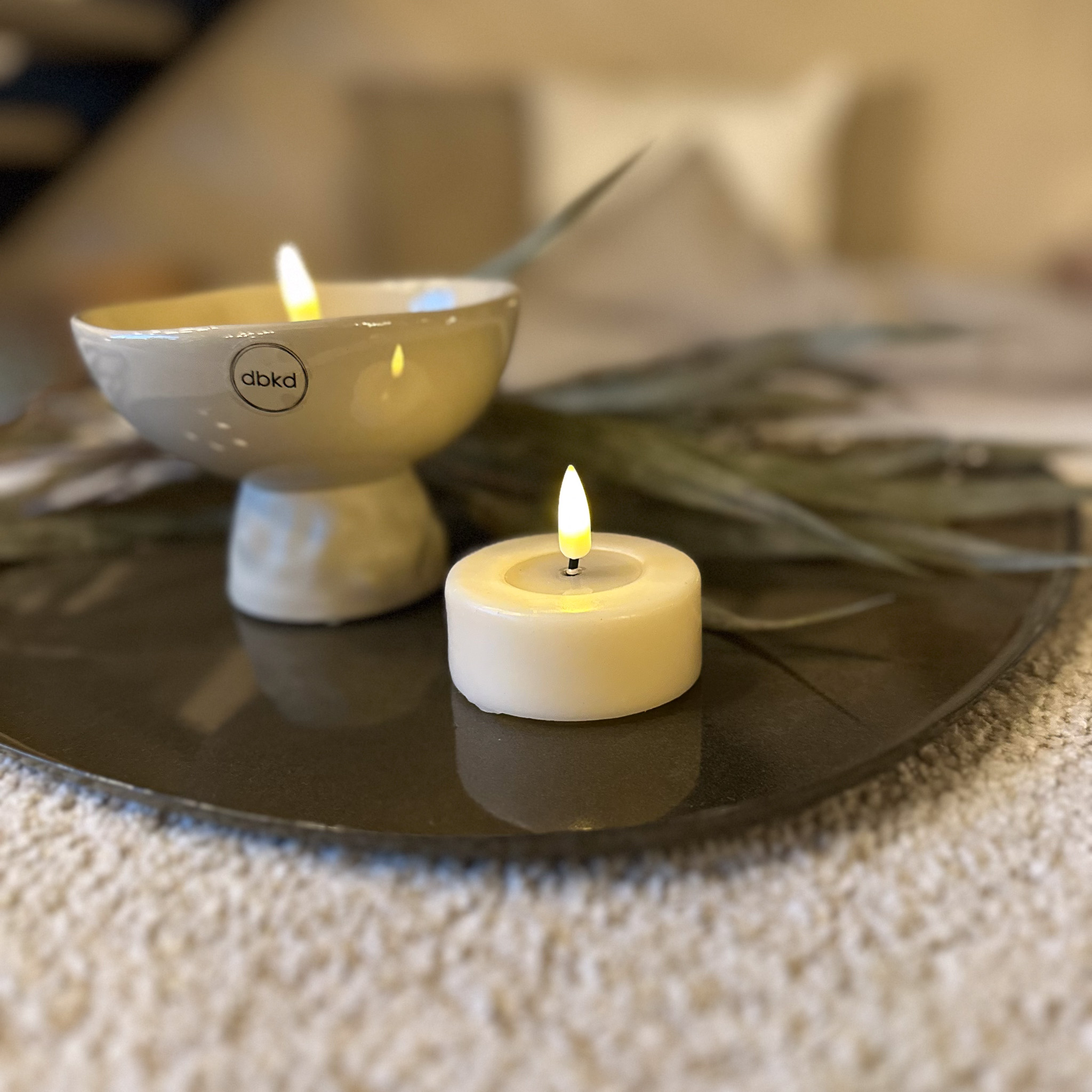 LED Teelicht groß - ivory
