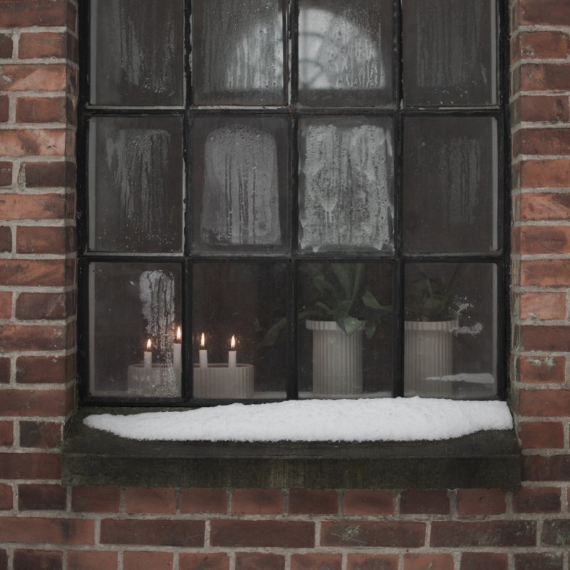 Kerzenschale Stripe - greige