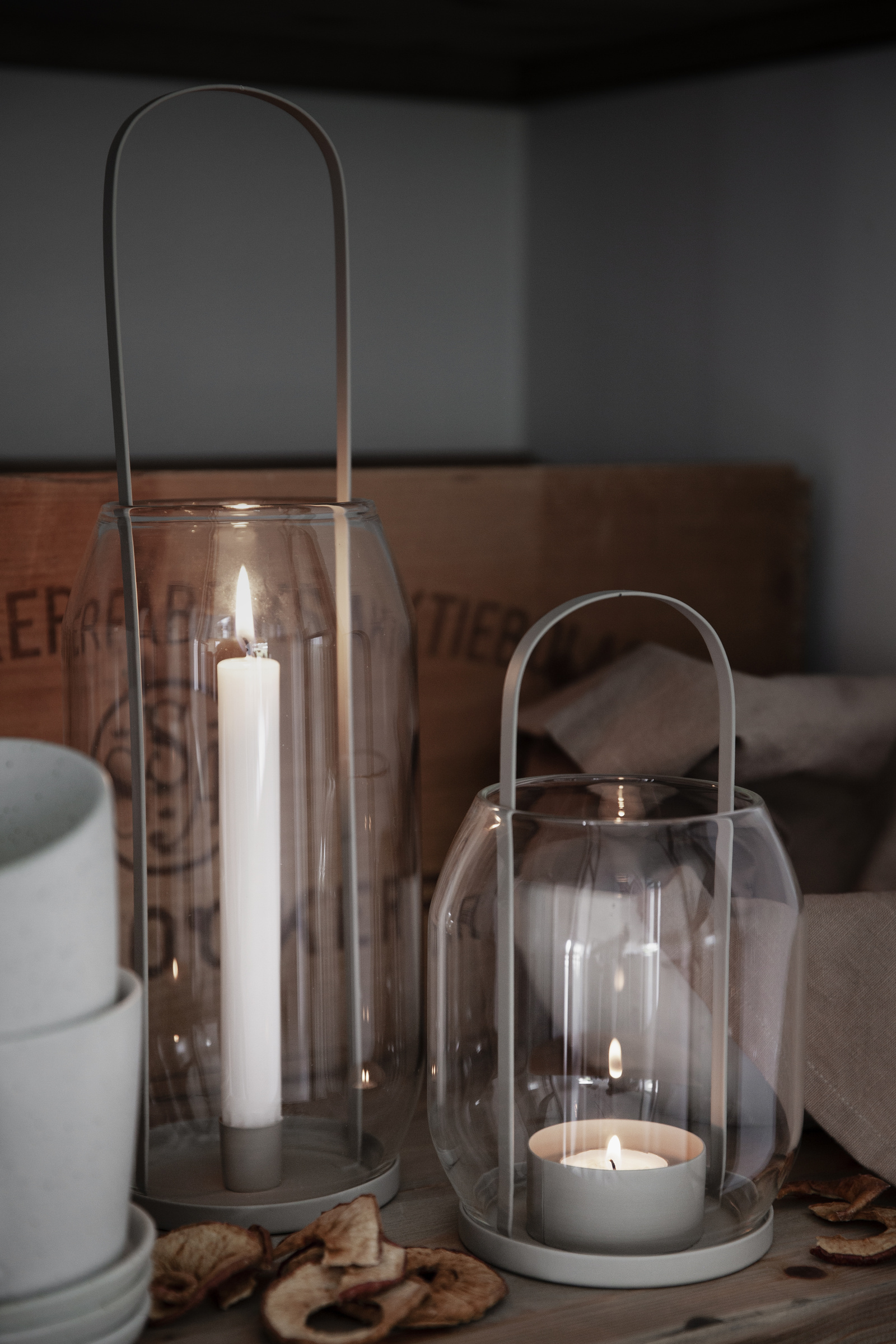 Laterne Anneli Teelicht - beige