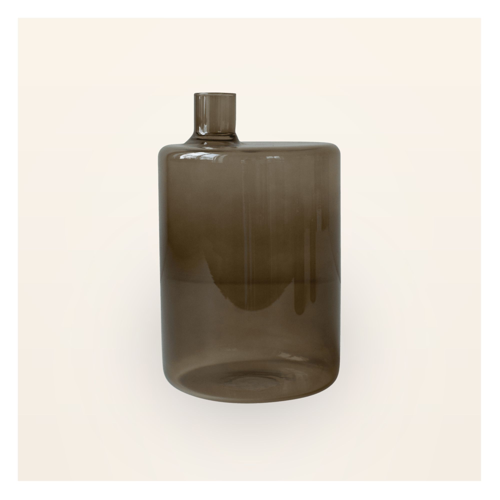 Vase Pipe groß - braunes Glas