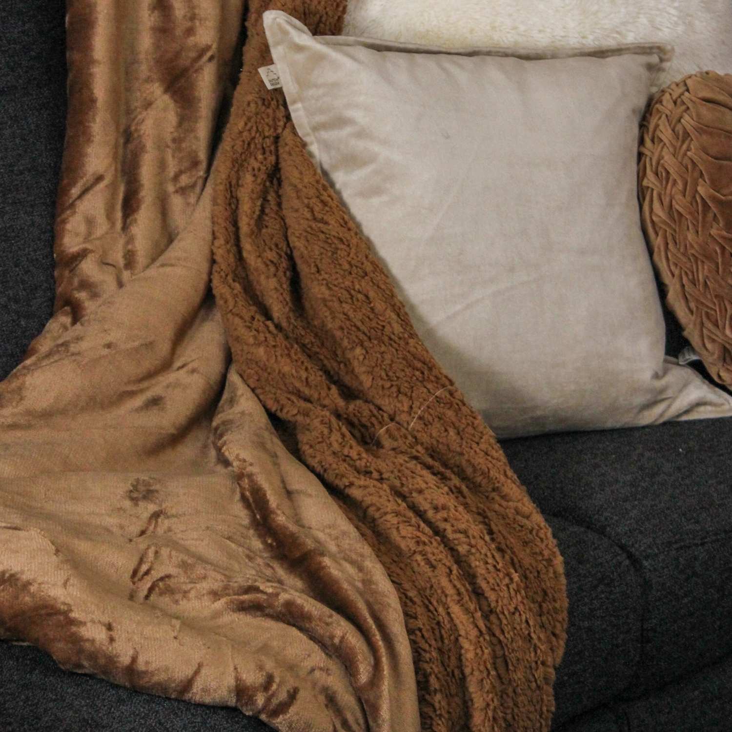 Kuscheldecke Runi - Karamell