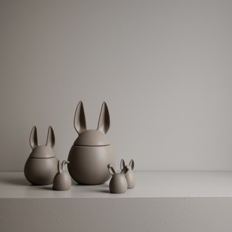 Dose Eating Rabbit klein - Taupe