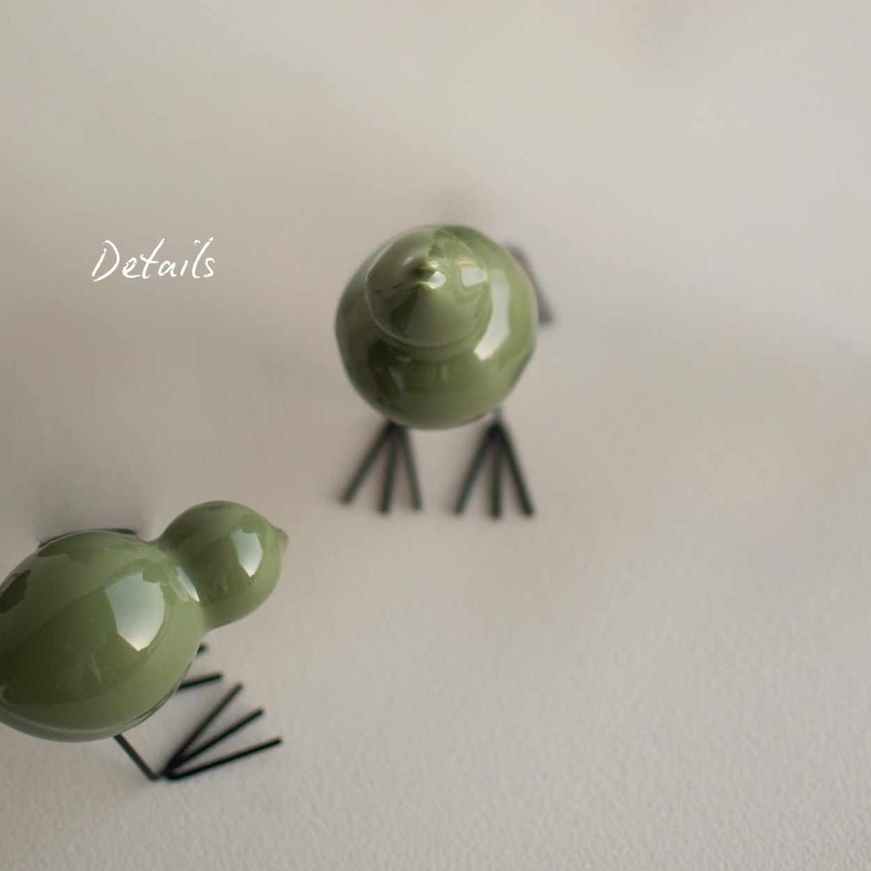 2er Set Swedish Bird - Shiny Green