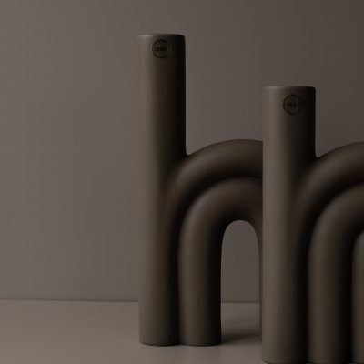 Vase Rope groß - Taupe