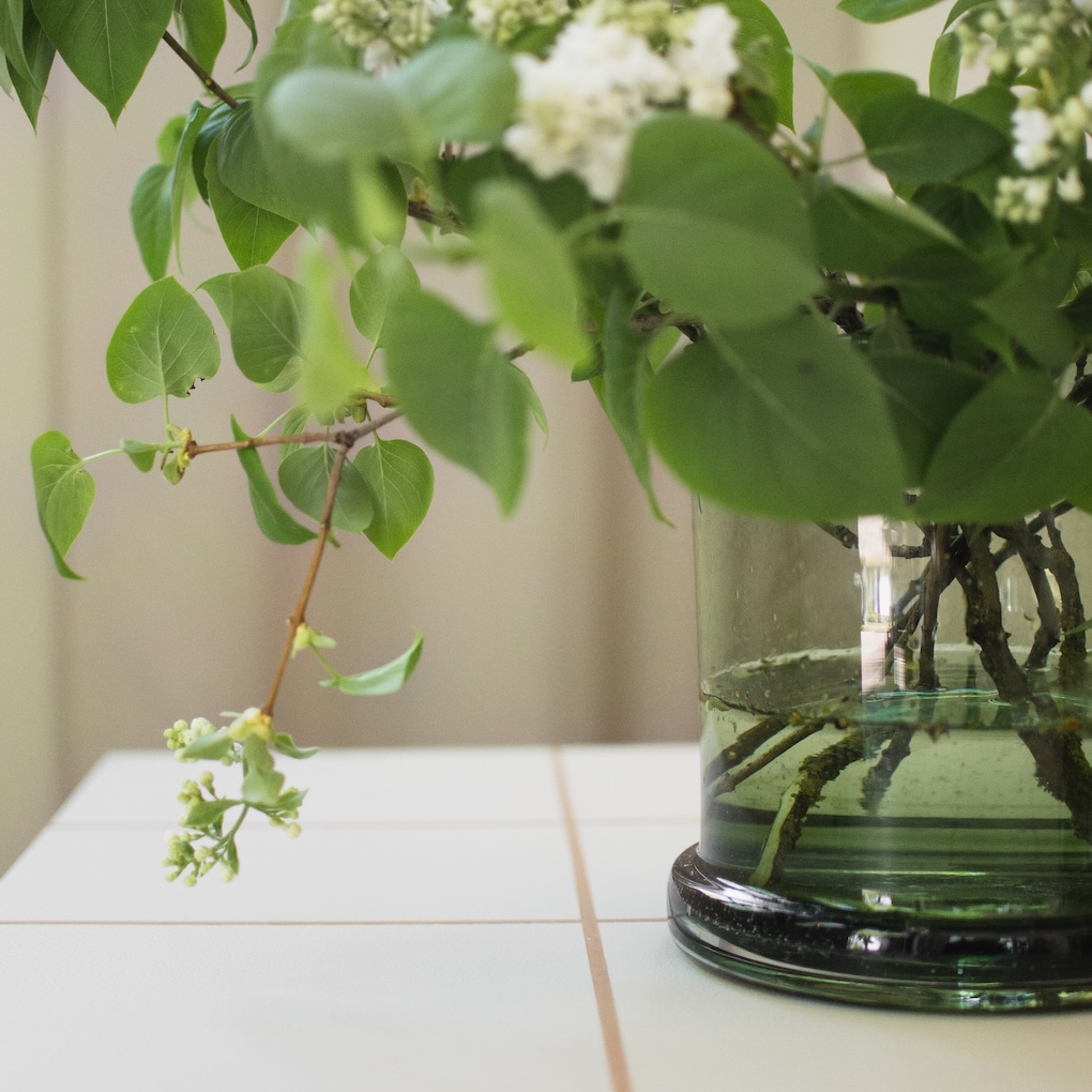 Windlicht Bubble groß - grünes Glas