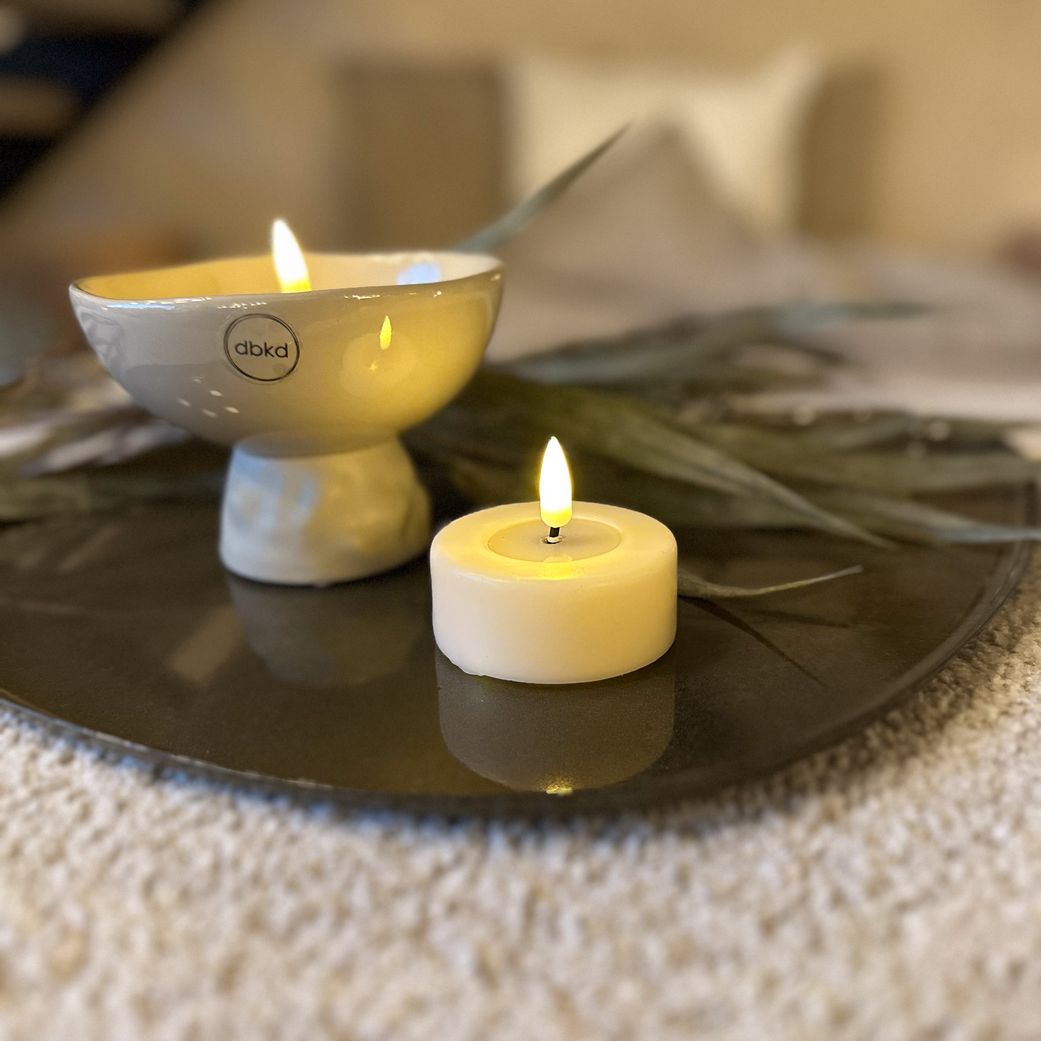 LED Teelicht groß - ivory