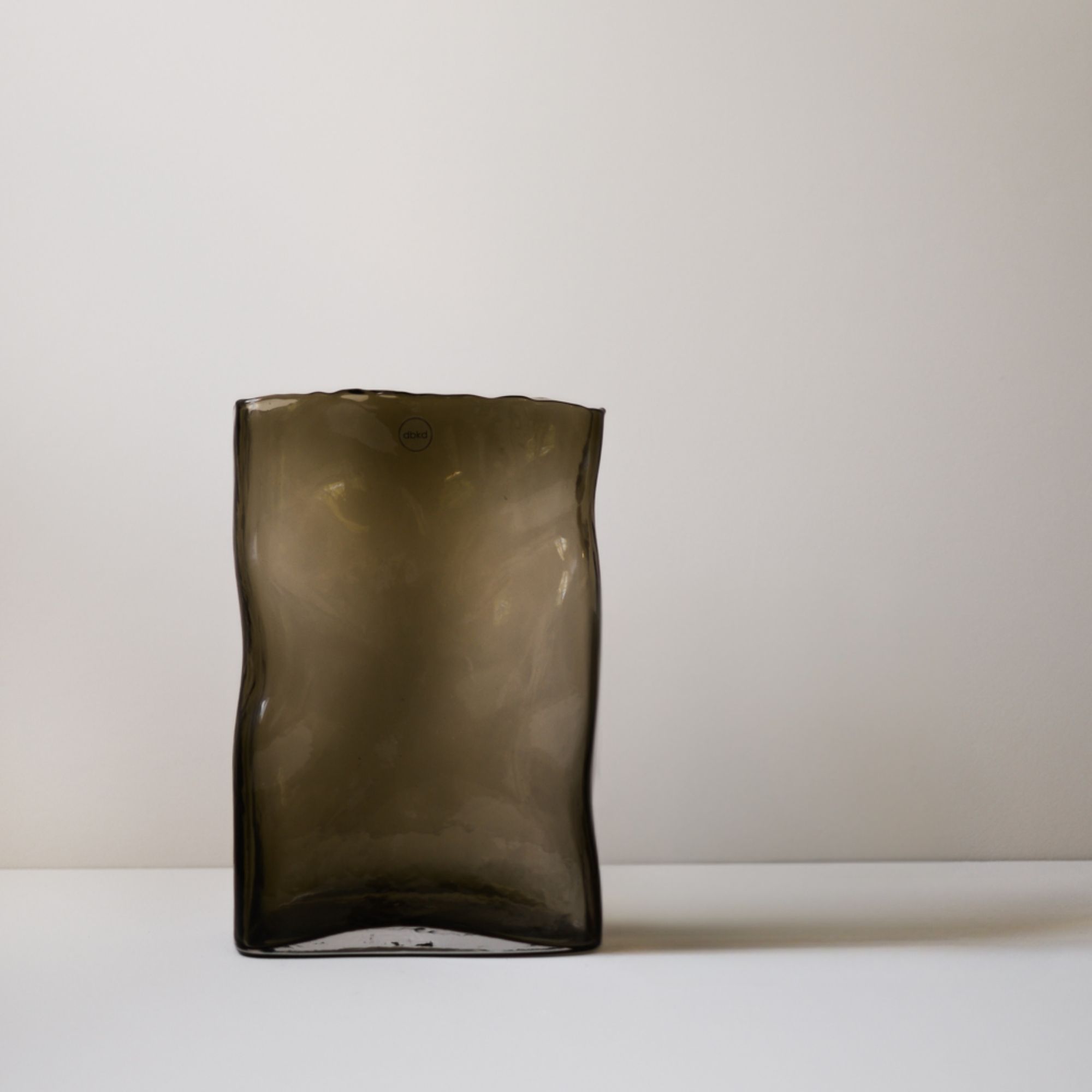 Vase Meadow groß - braunes Glas