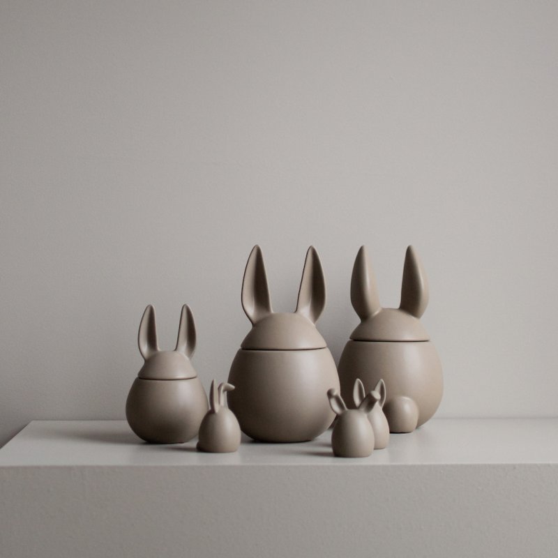 Osterhasen Triplets - Taupe