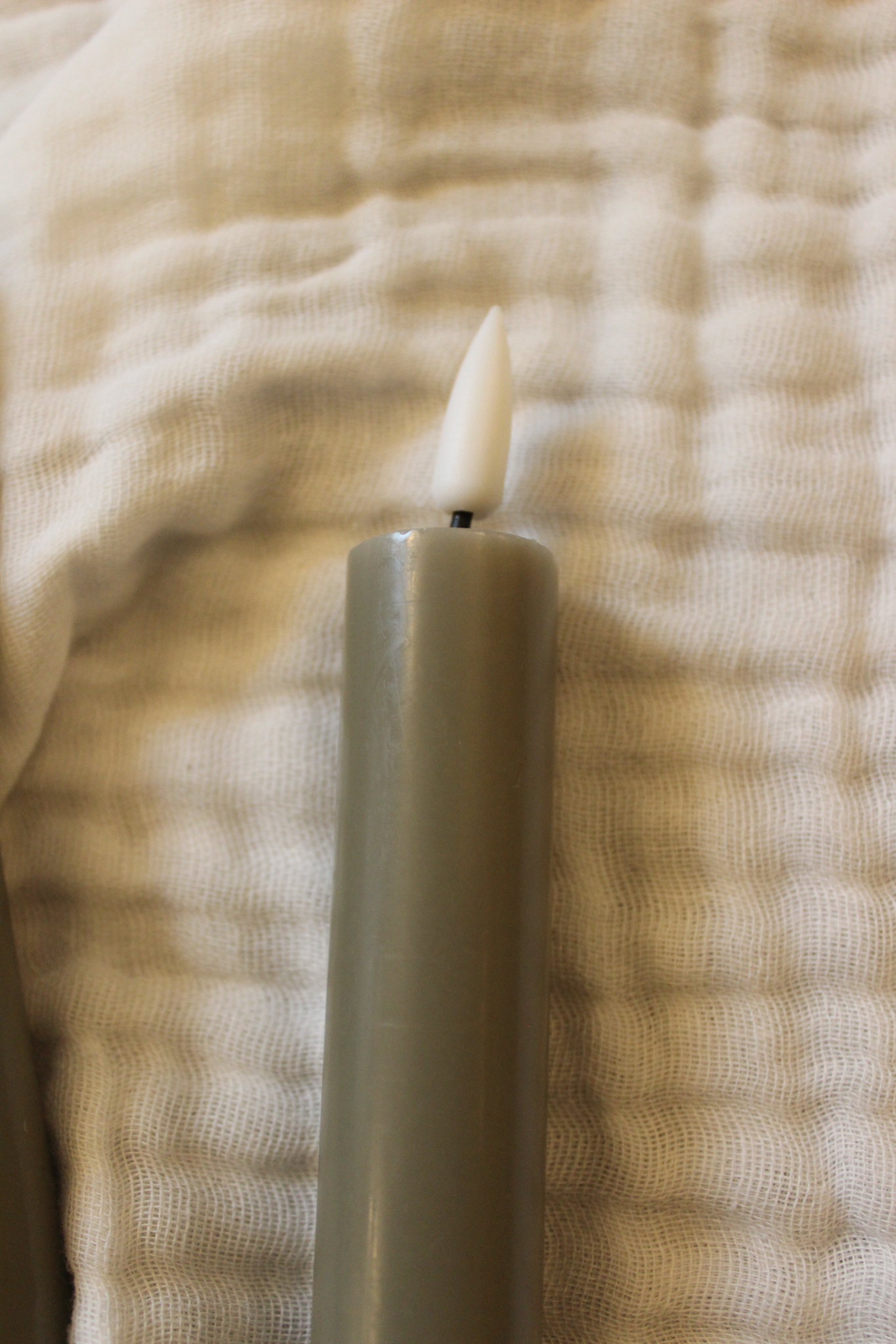 LED Stabkerze lang - Khaki