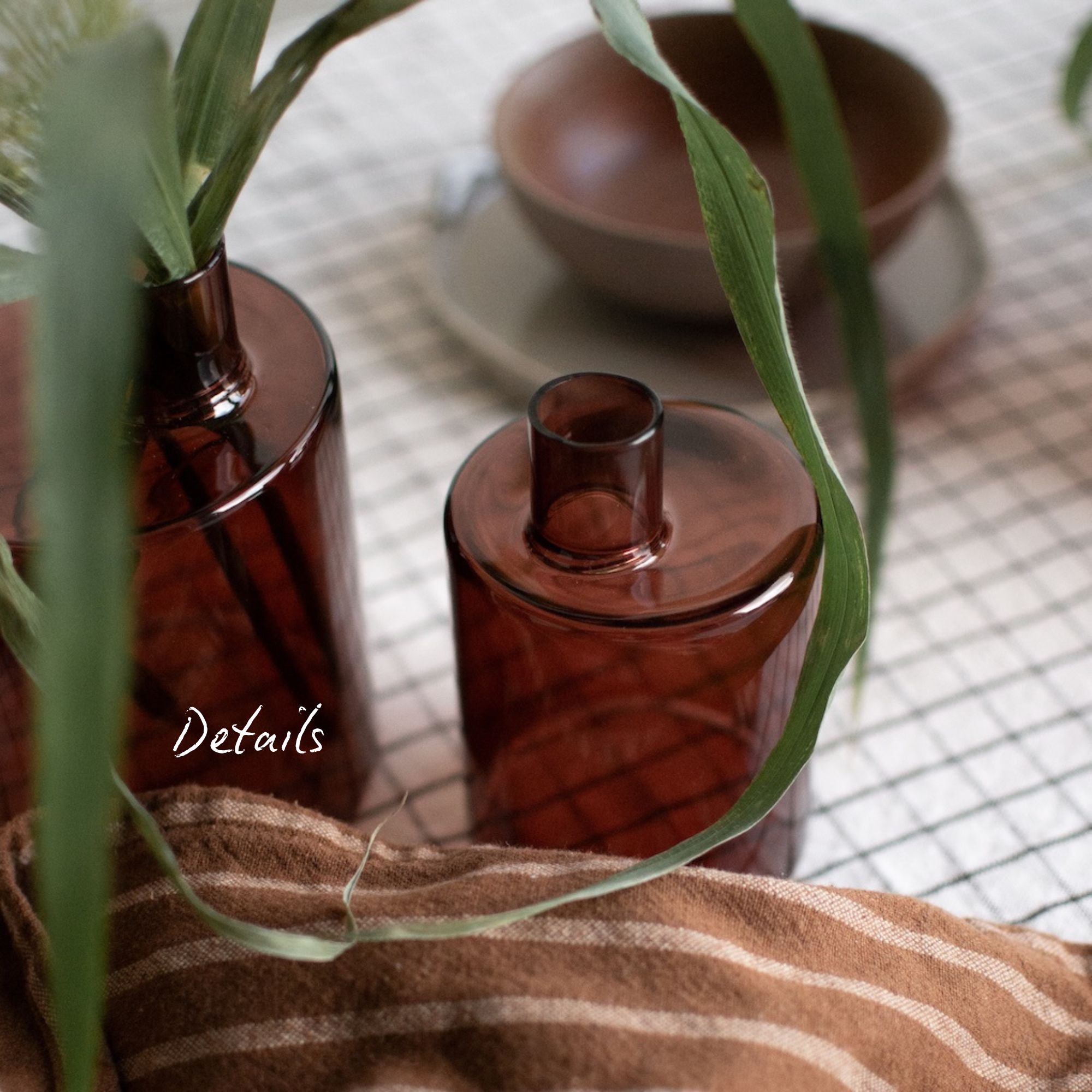 Vase Pipe klein - bordeauxrotes Glas