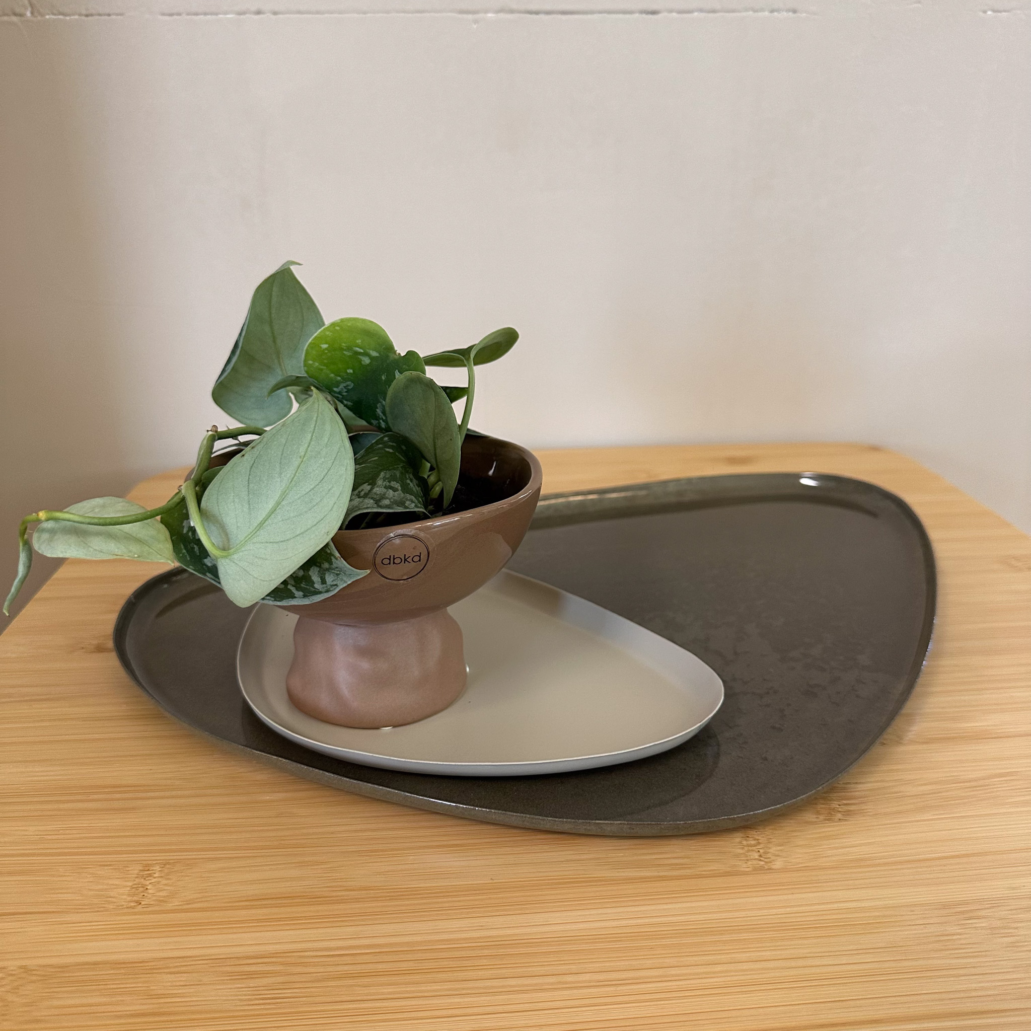 Tablett Mateo groß - Oliv