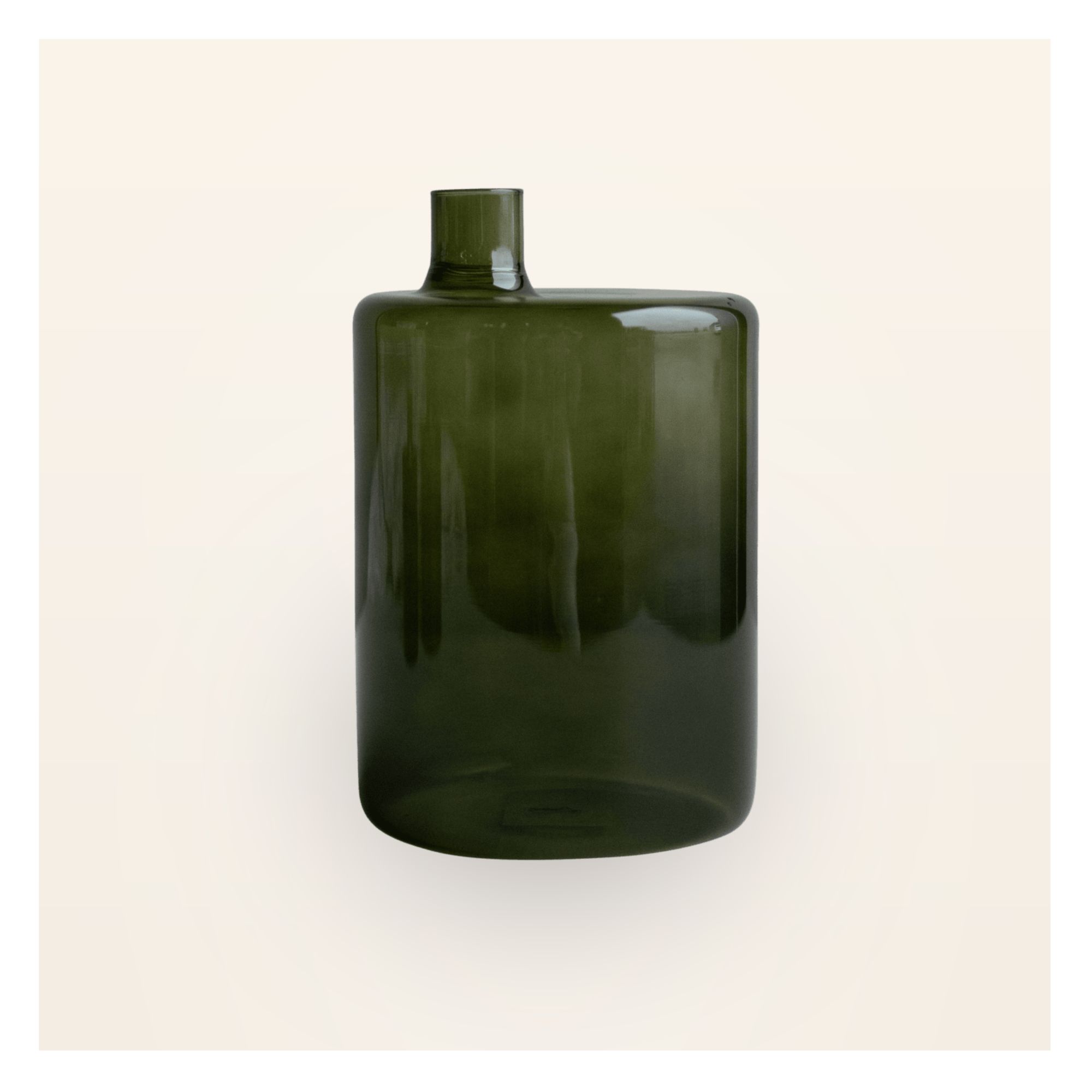 Vase Pipe groß - grünes Glas