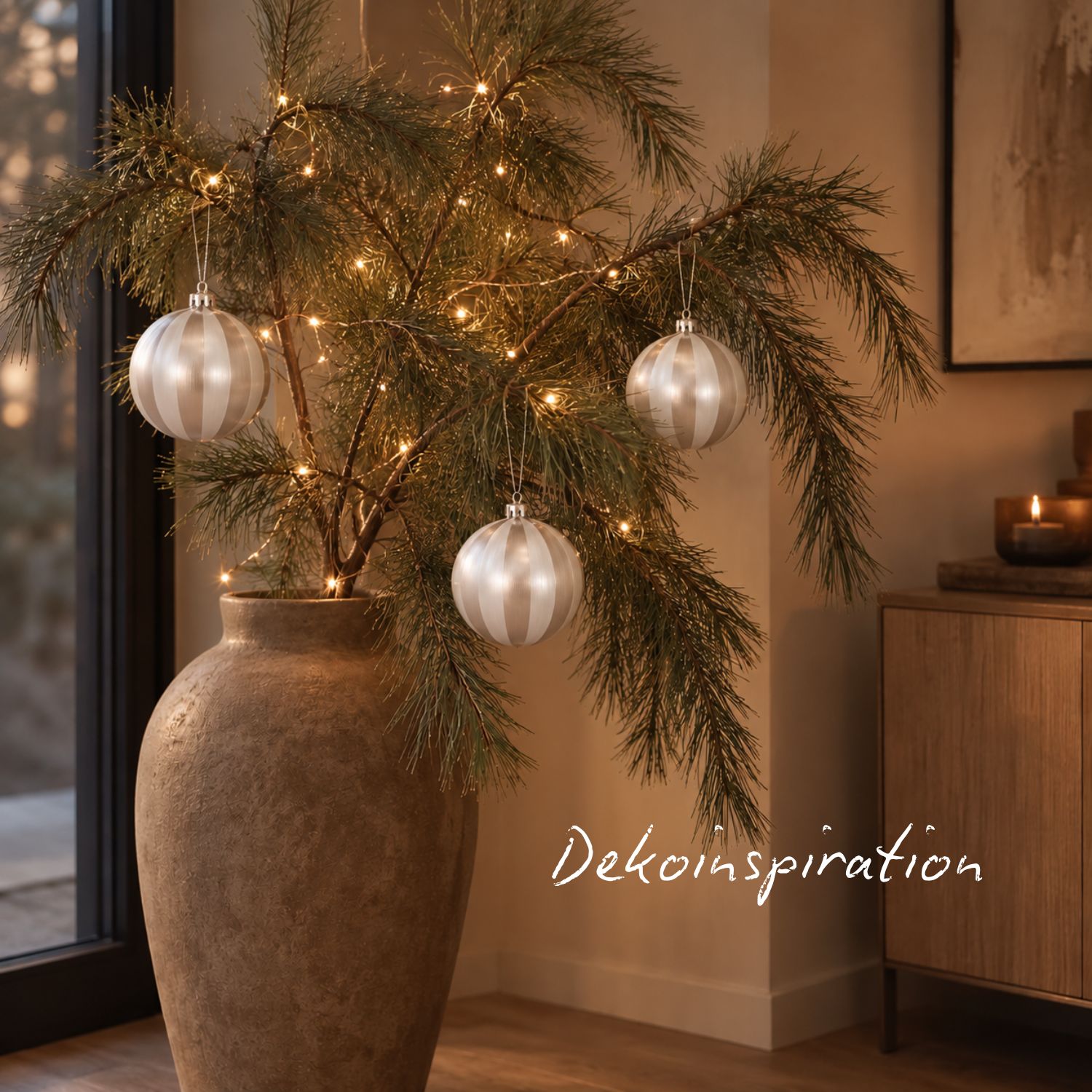 Weihnachtskugel Smilla - Creme & Ivory