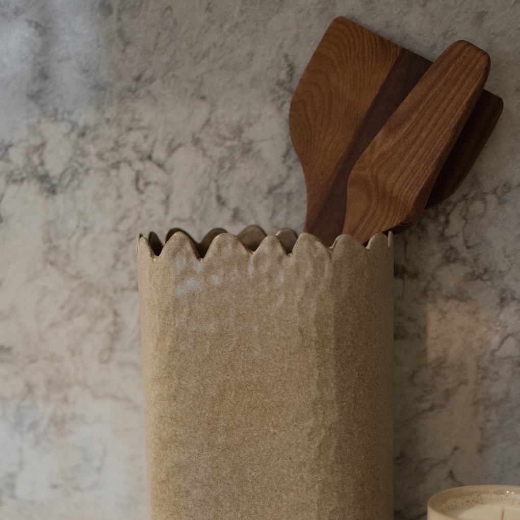 Vase Flowery - Beige