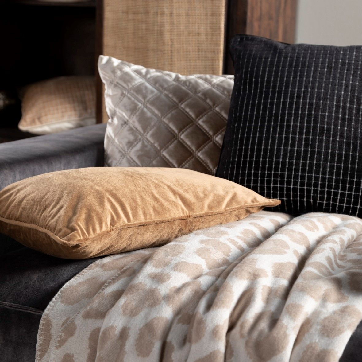 Kissen Finn - Karamell