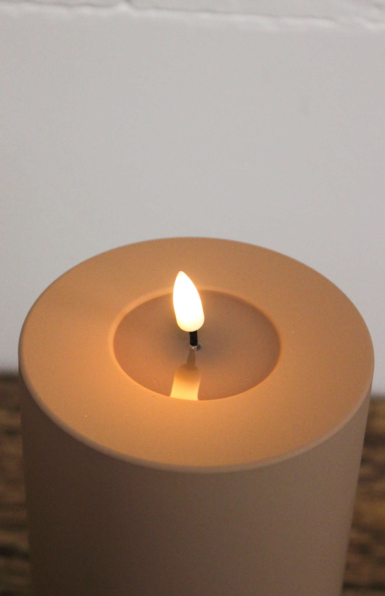 LED Stumpenkerze 10x20 - Karamell