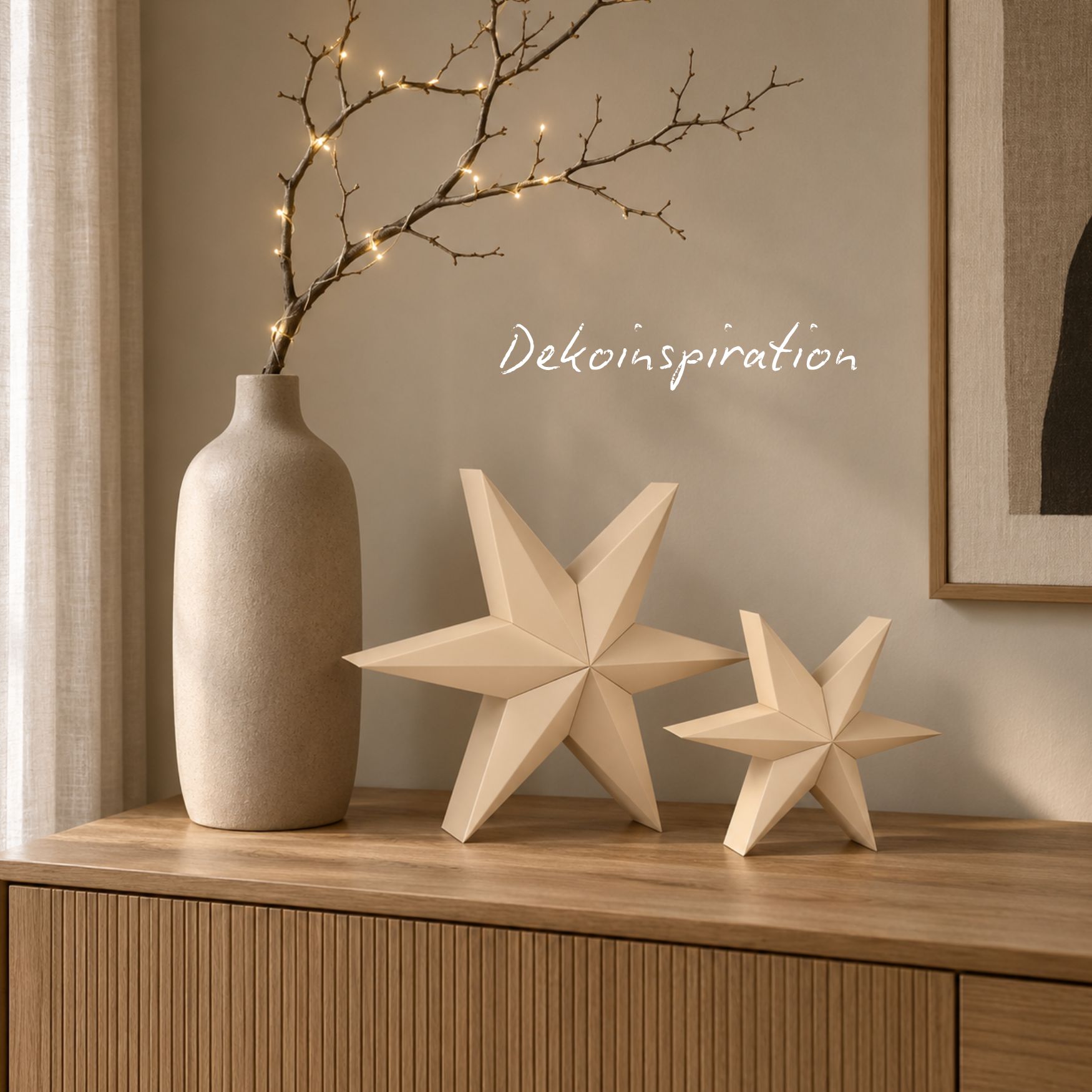 Papierstern Lumi Beige – Ø40 cm