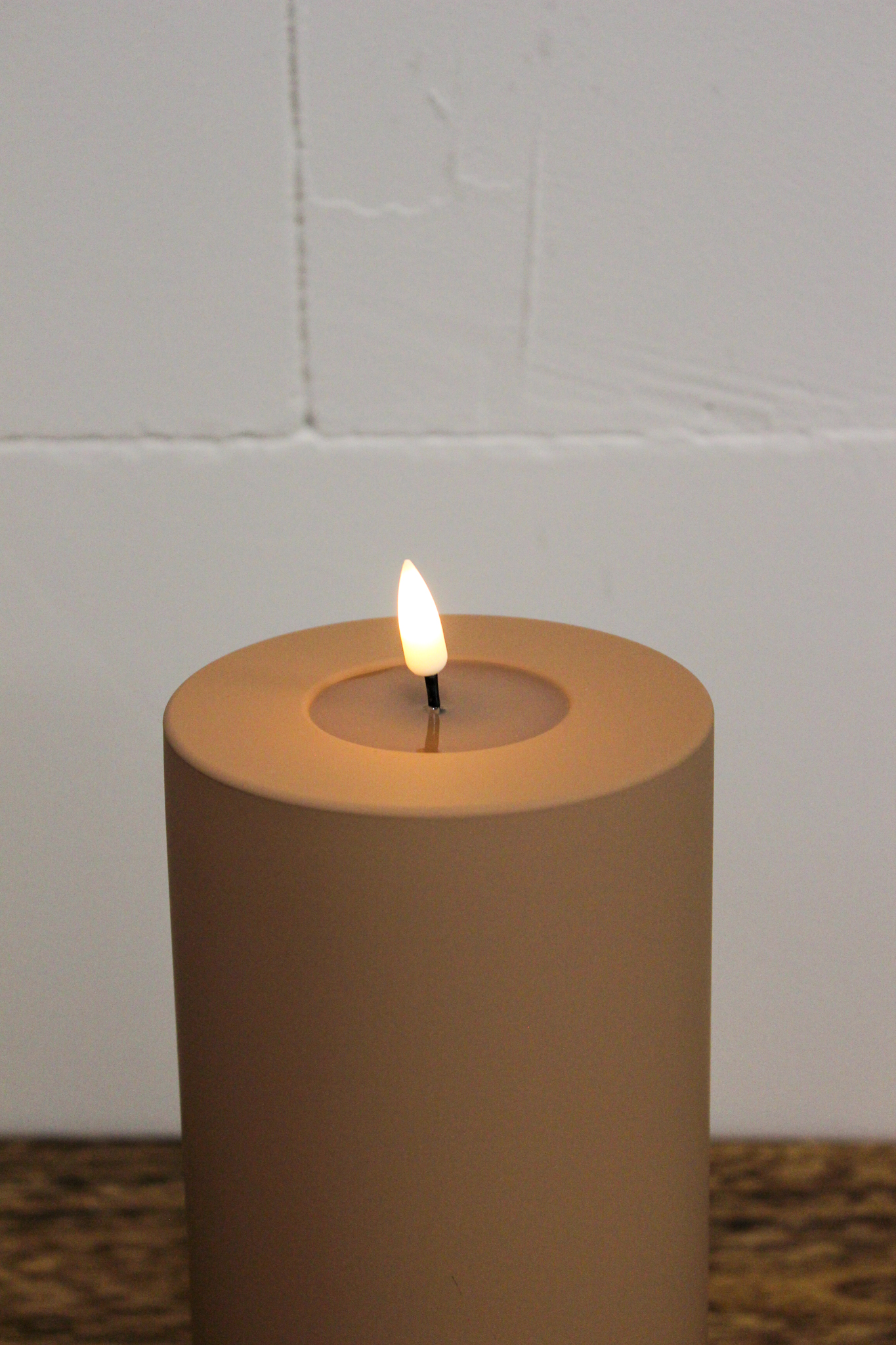 LED Stumpenkerze 10x20 - Karamell