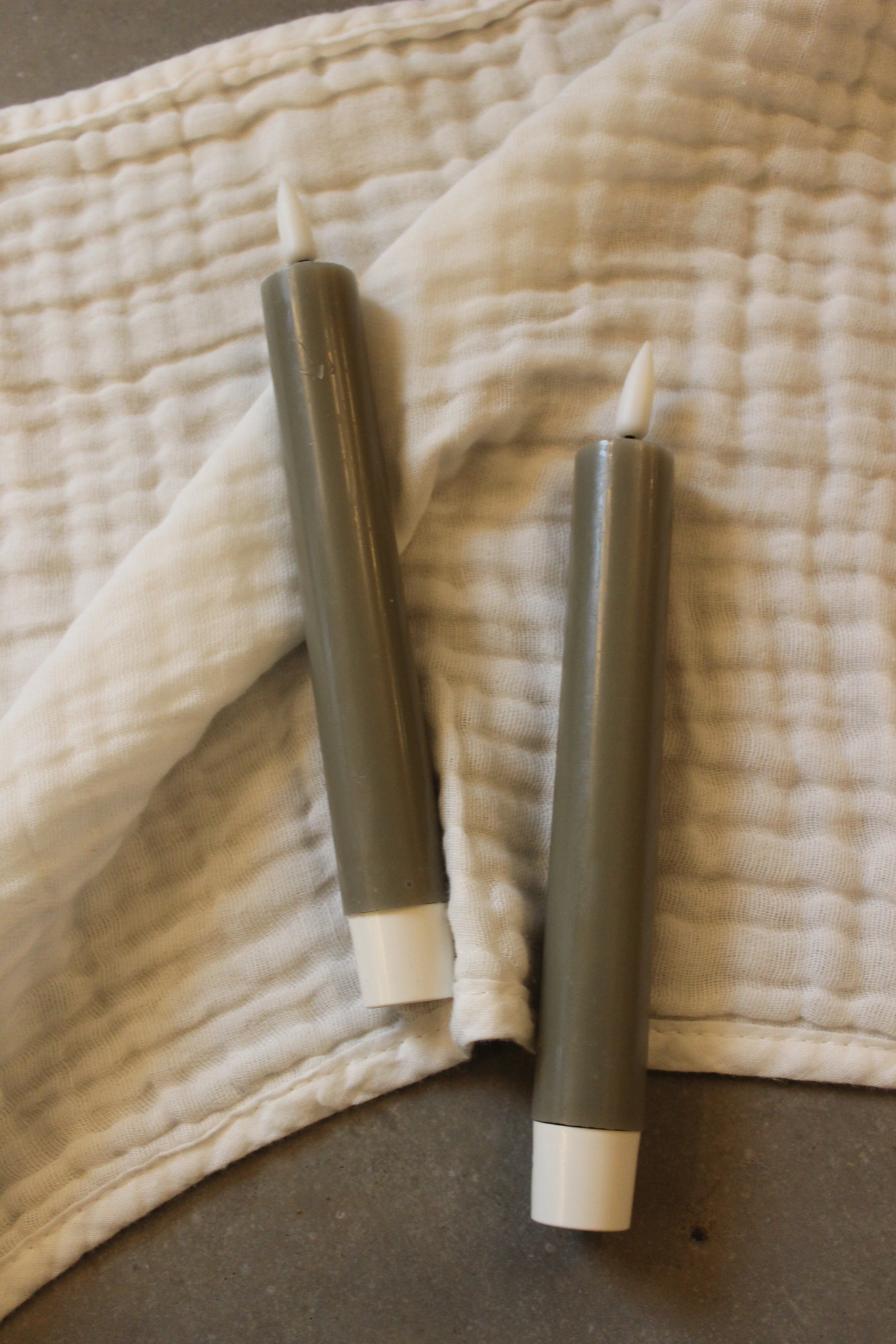 LED Stabkerze kurz - Khaki