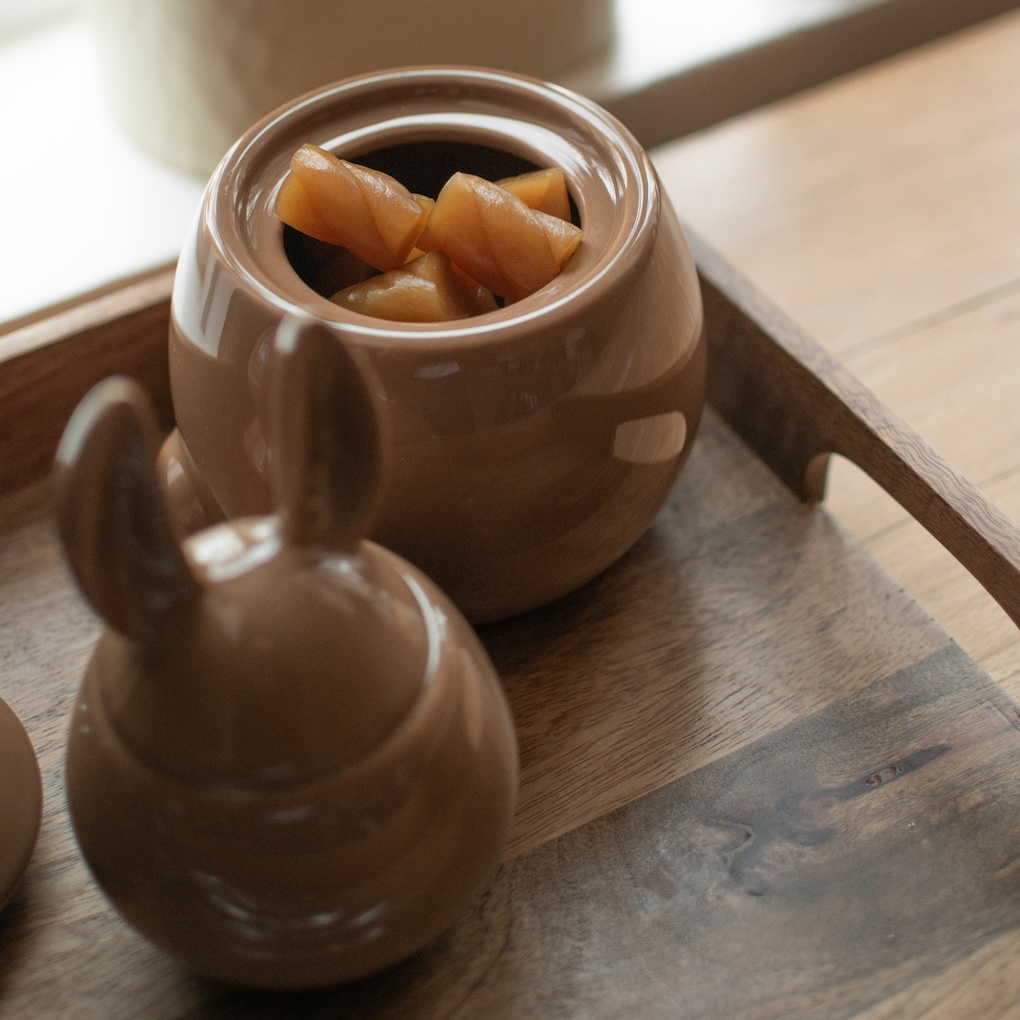 Dose Eating Rabbit klein - Karamell