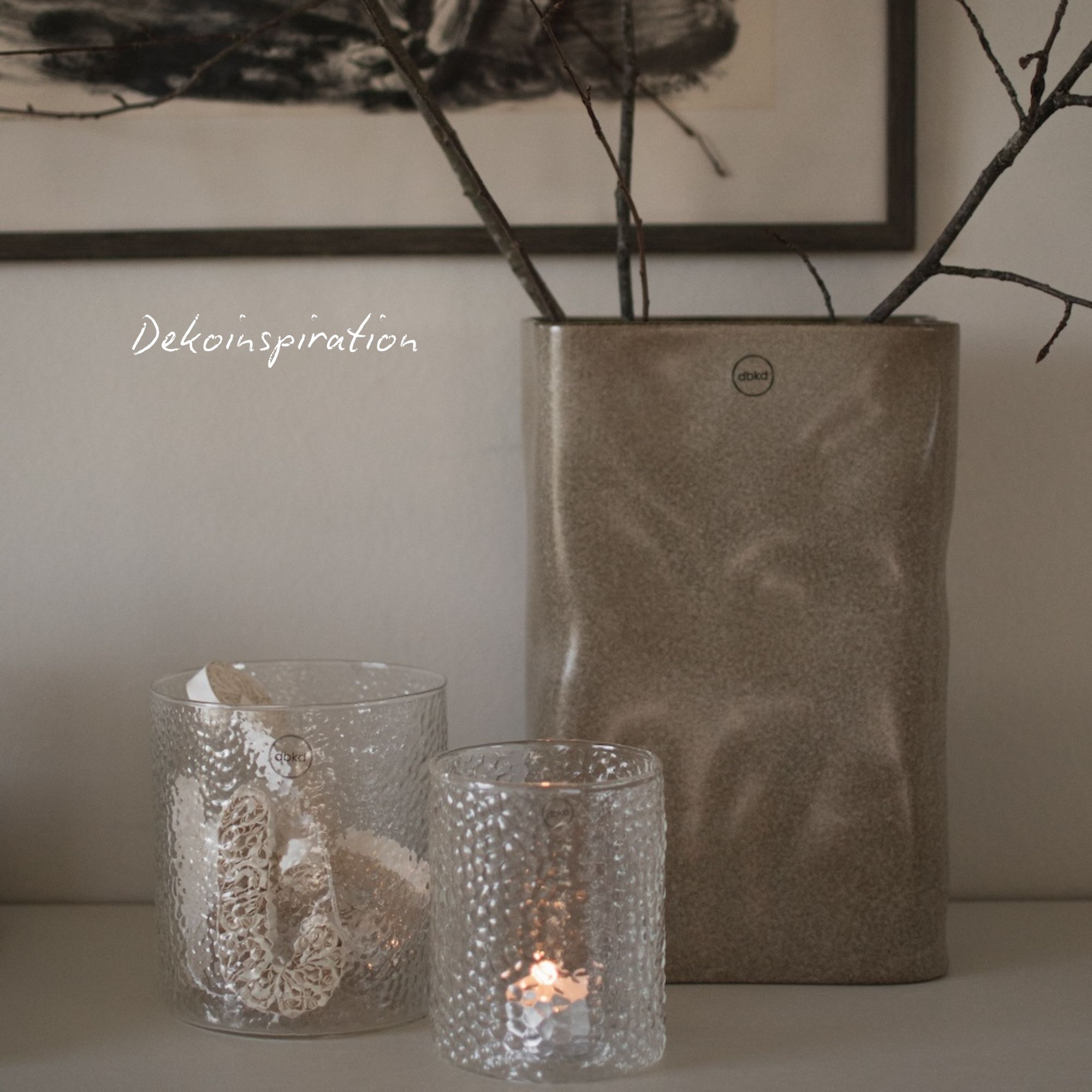 Vase Meadow groß - Beige